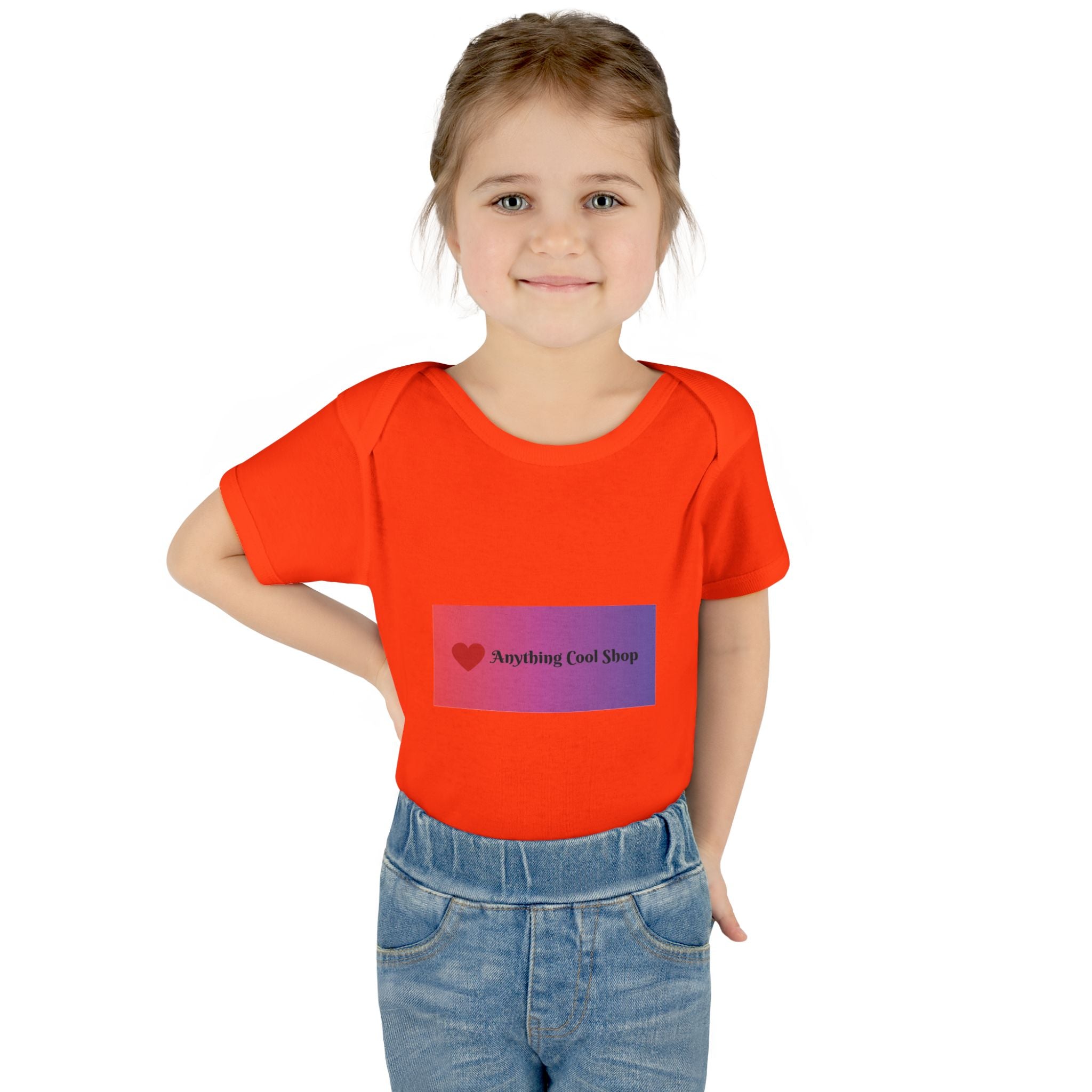 Infant Bodysuit - Gradient Heart Logo "Anything Cool Shop" Baby Onesie