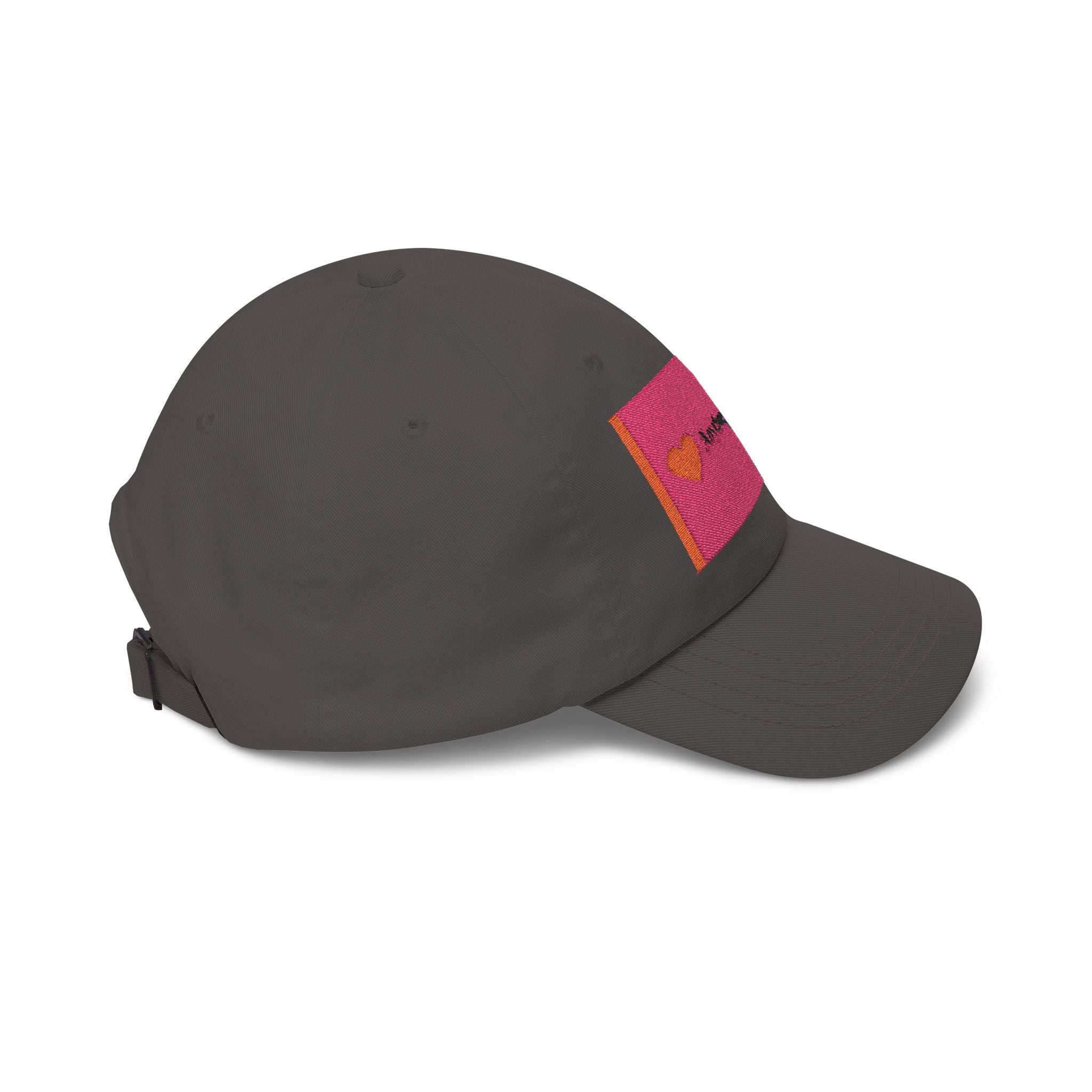 Dad Cap — Pink & Purple Heart Patch Embroidered "Anything Cool Stuff"