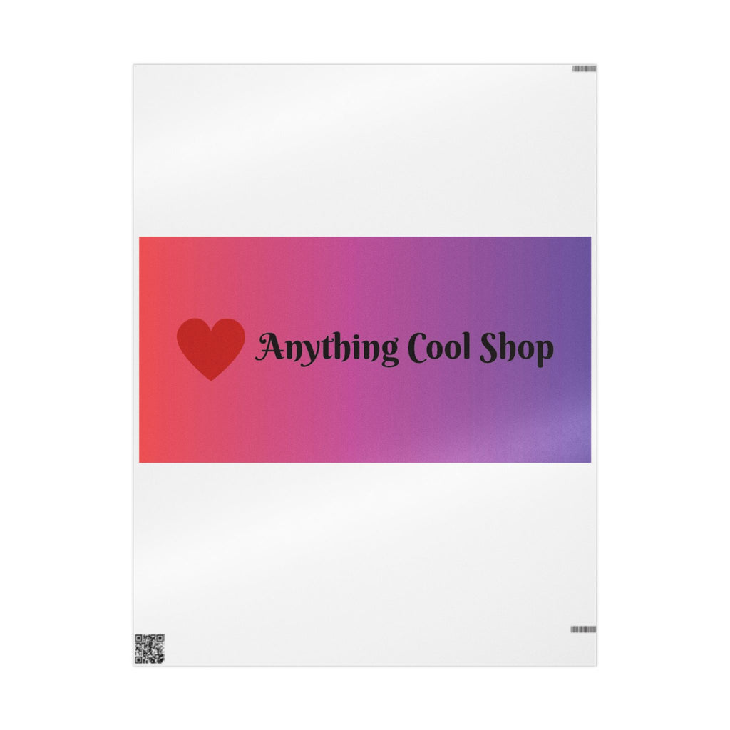 Custom Gradient Heart Wrapping Paper Roll – “Nothing but Love” Gift Wrap