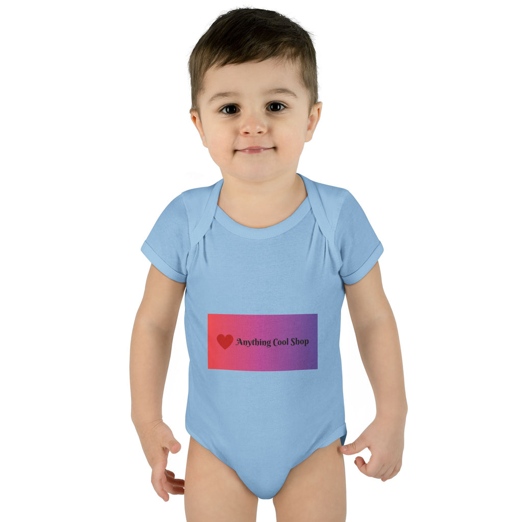 Infant Bodysuit - Gradient Heart Logo "Anything Cool Shop" Baby Onesie