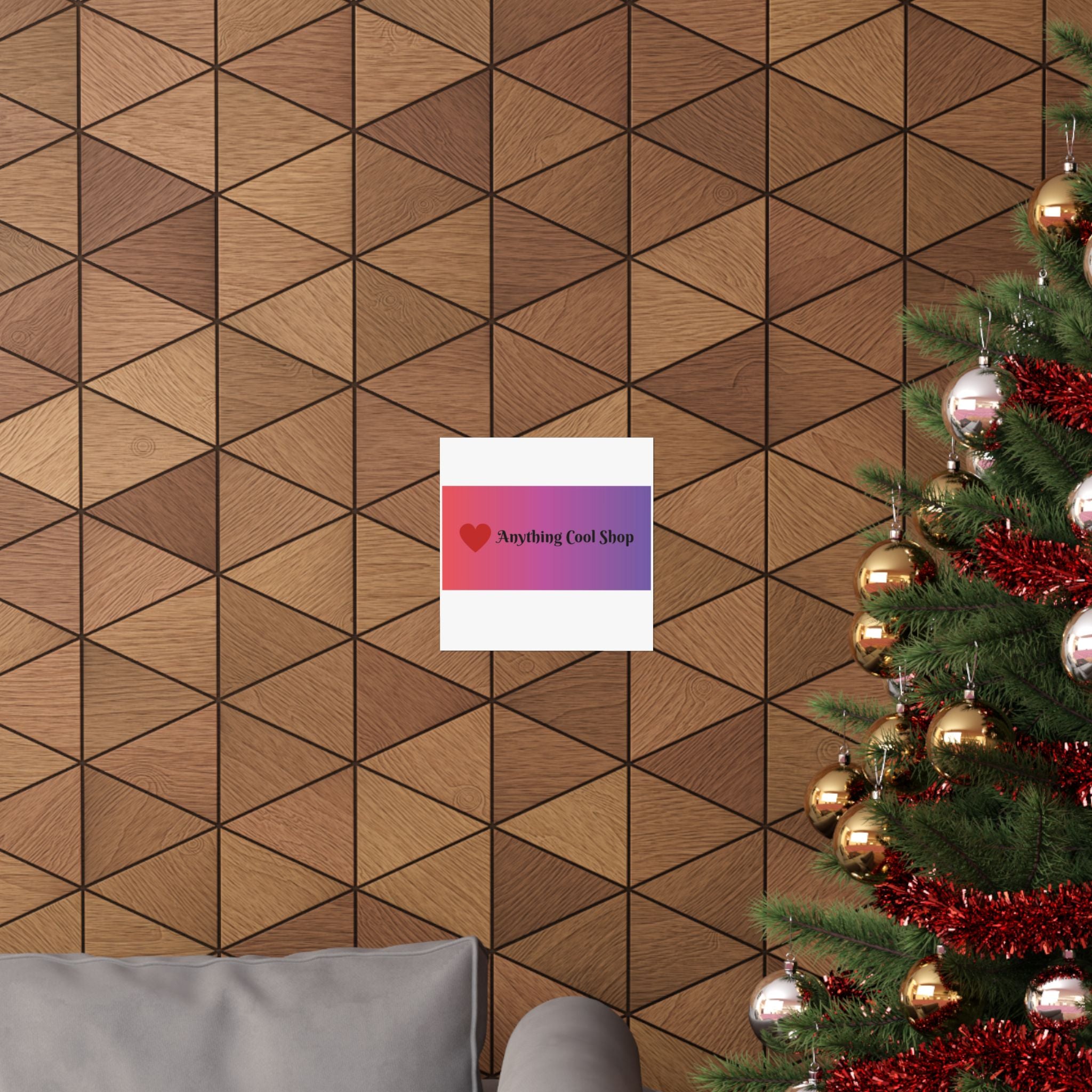 Gradient Heart Poster — "Anything Cool Shop" Matte Vertical Wall Art