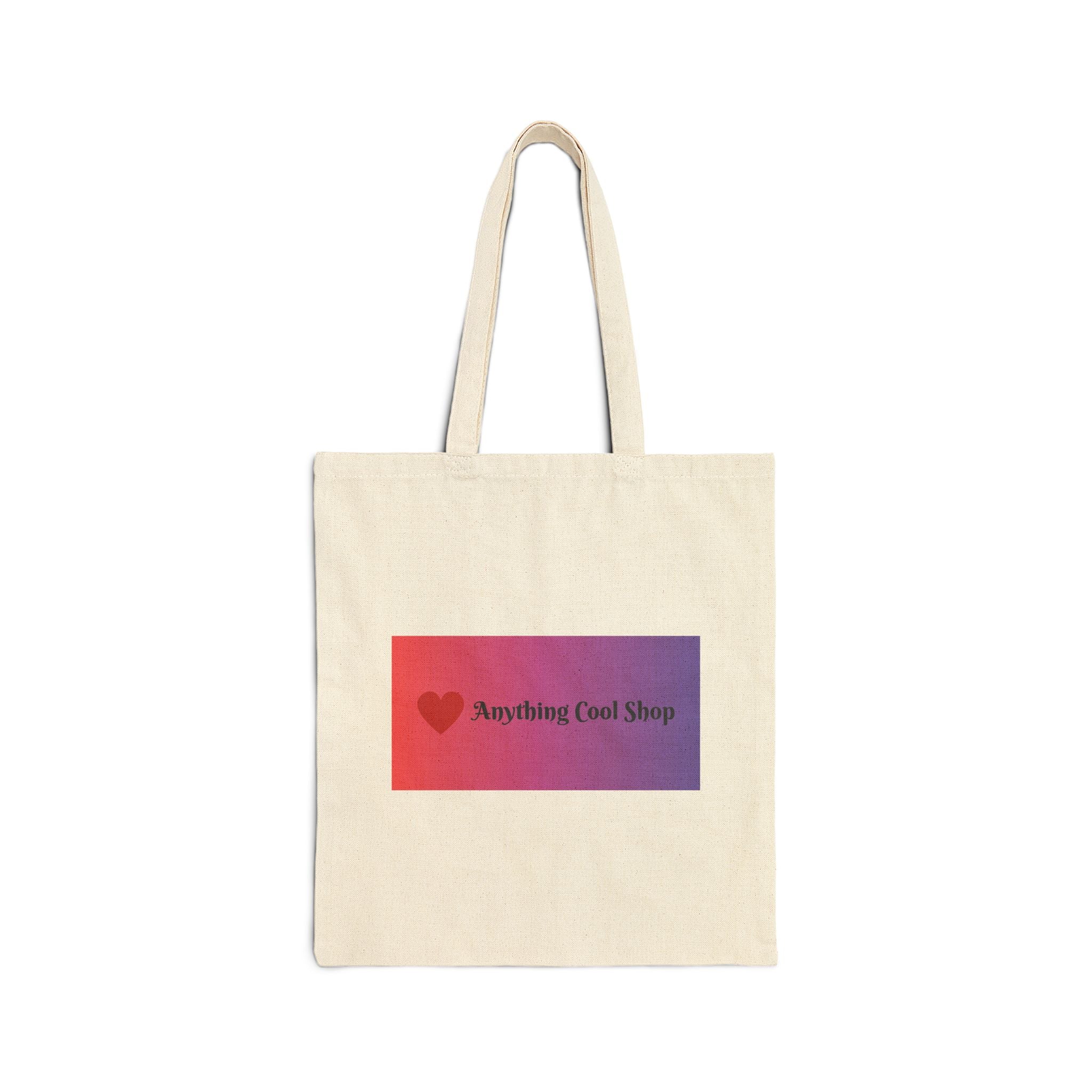 Canvas Tote Bag — Gradient 'Anything Cool Shop' Logo Tote