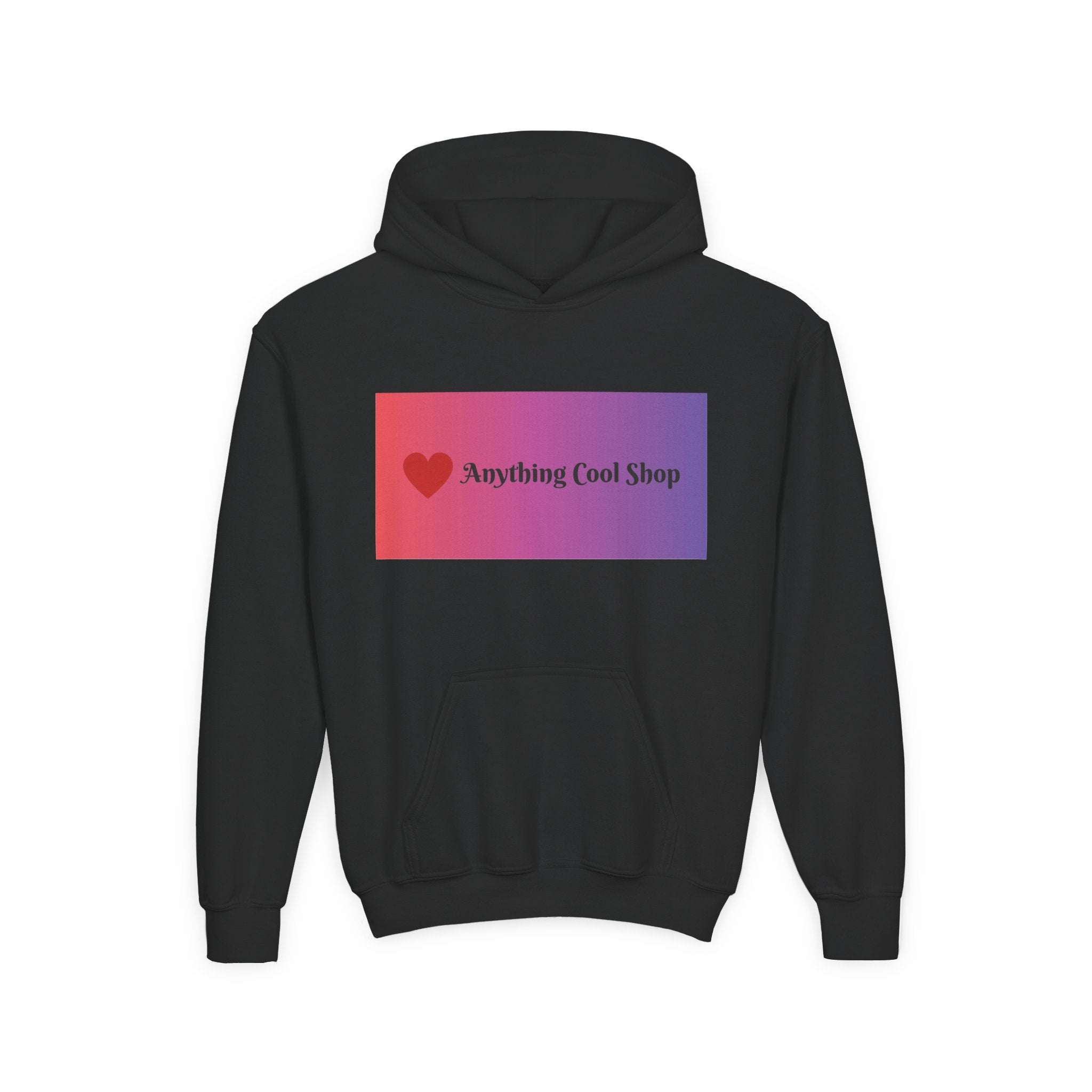 Youth Hoodie — Gradient Heart "Anything Cool Shop" Logo