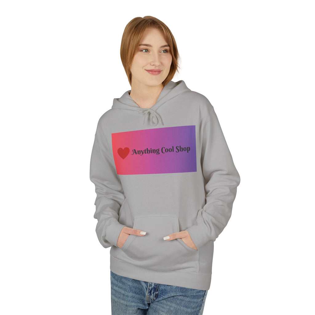 Cool Shop Logo Hoodie — Gradient Heart Graphic Pullover