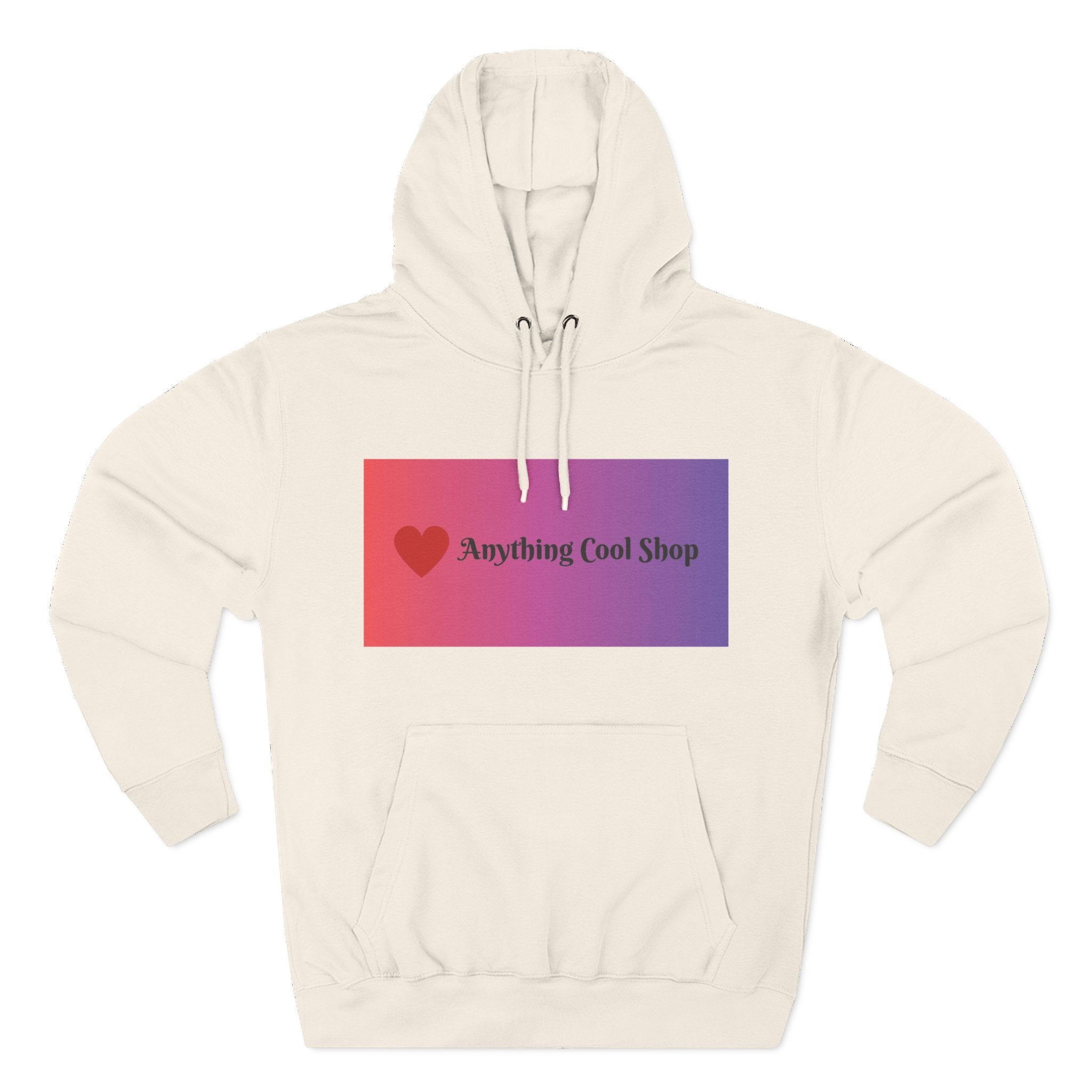 Gradient Heart Logo Hoodie — "Anything Cool Shop" Fleece Pullover