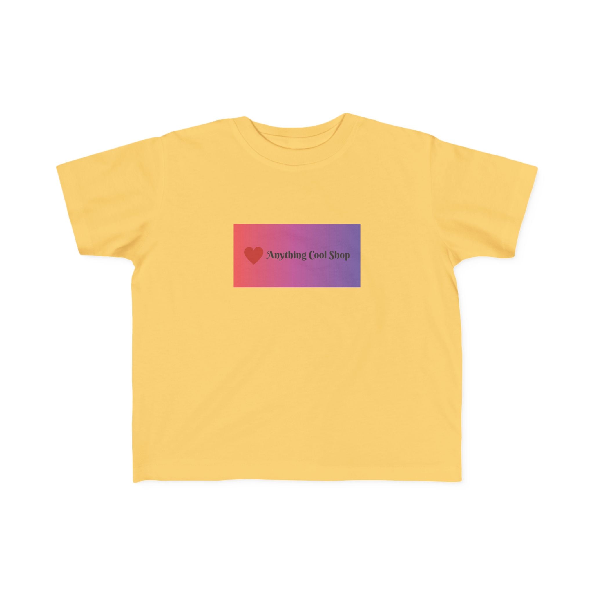 Toddler Tee — "Anything Cool Tho?" Gradient Heart Kids T‑Shirt