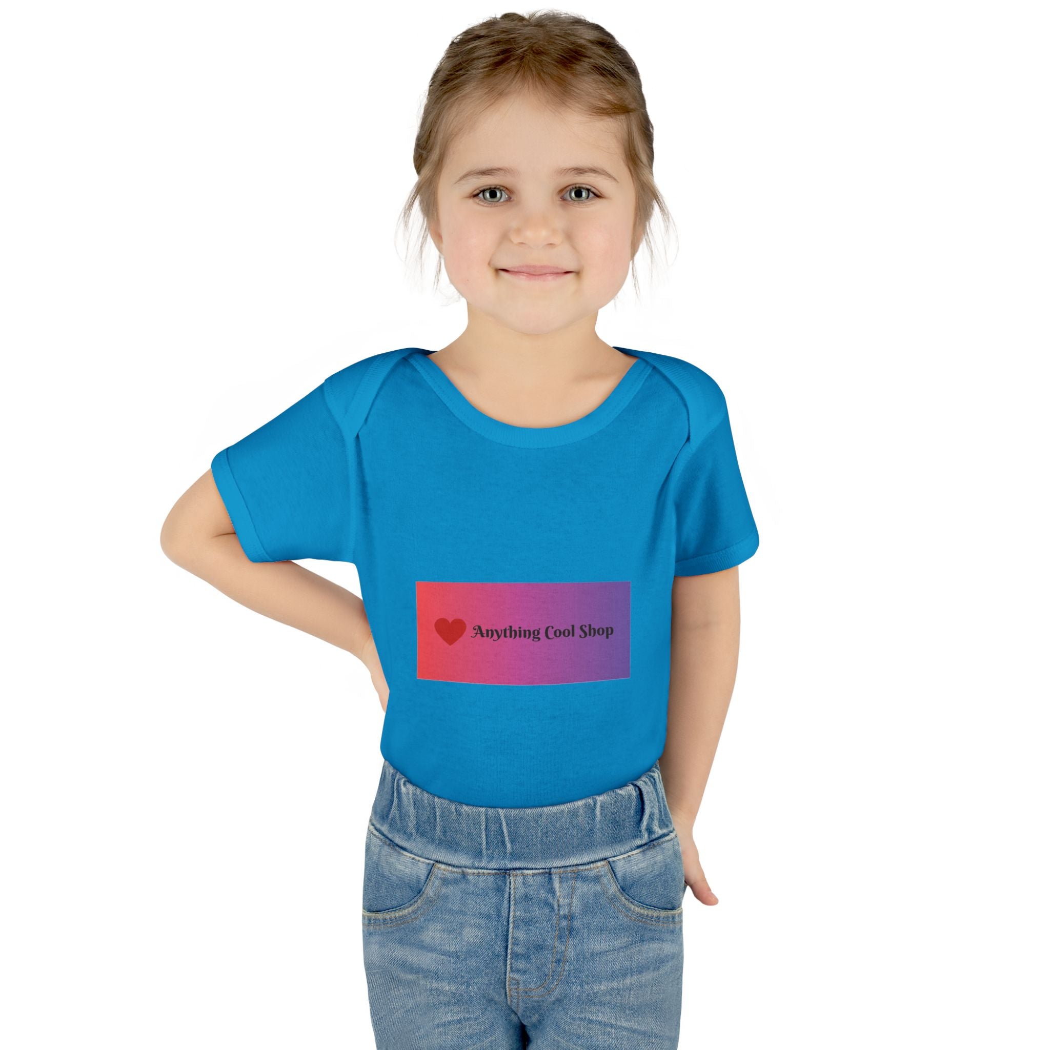 Infant Bodysuit - Gradient Heart Logo "Anything Cool Shop" Baby Onesie
