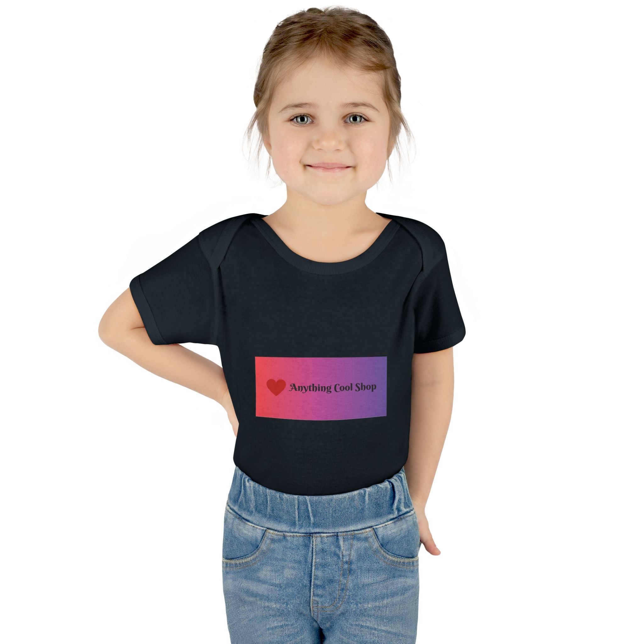 Infant Bodysuit - Gradient Heart Logo "Anything Cool Shop" Baby Onesie