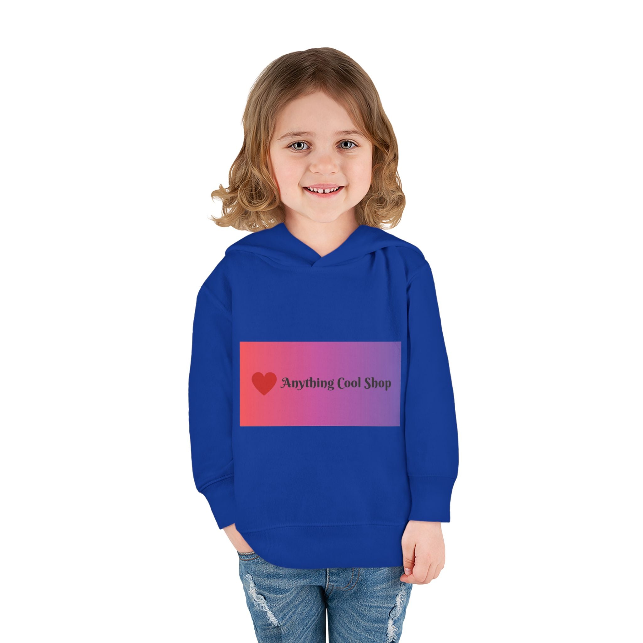 Toddler Hoodie with Gradient Heart Logo — "Anything Cool Shop" Fleece Pullover