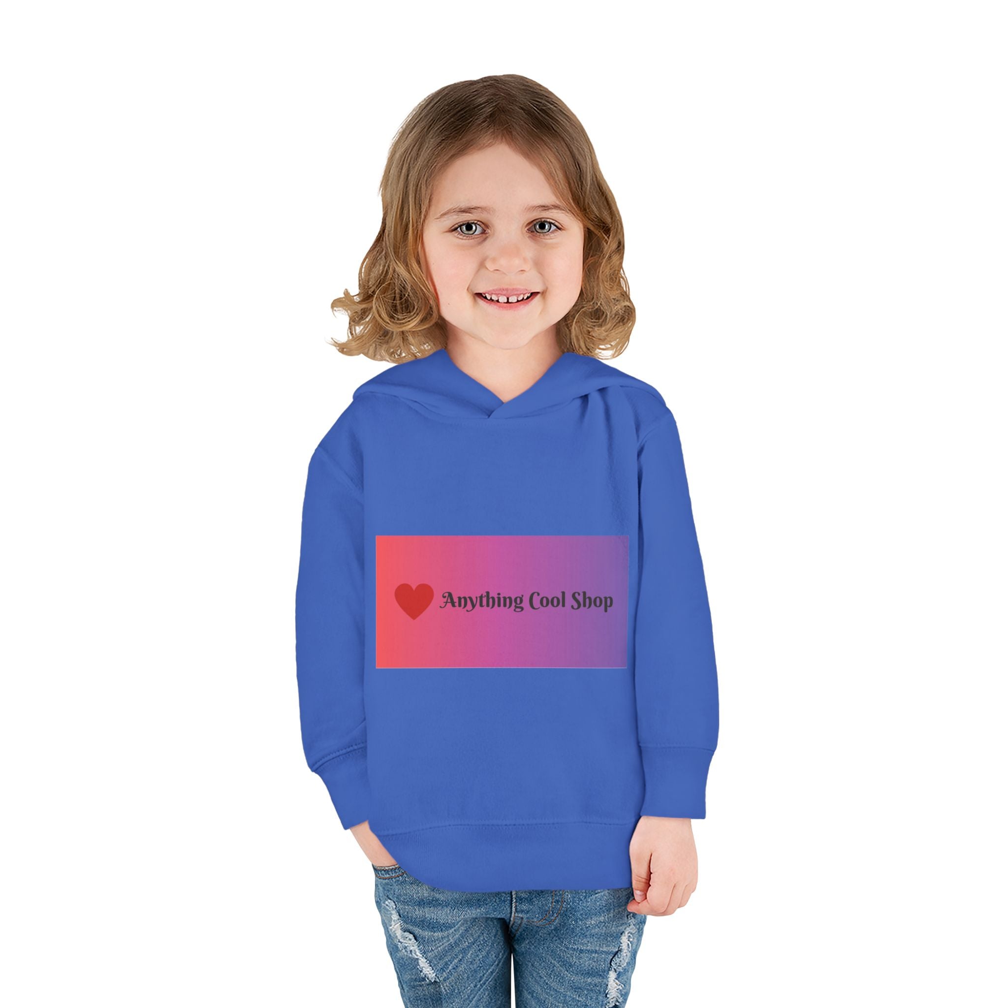 Toddler Hoodie with Gradient Heart Logo — "Anything Cool Shop" Fleece Pullover