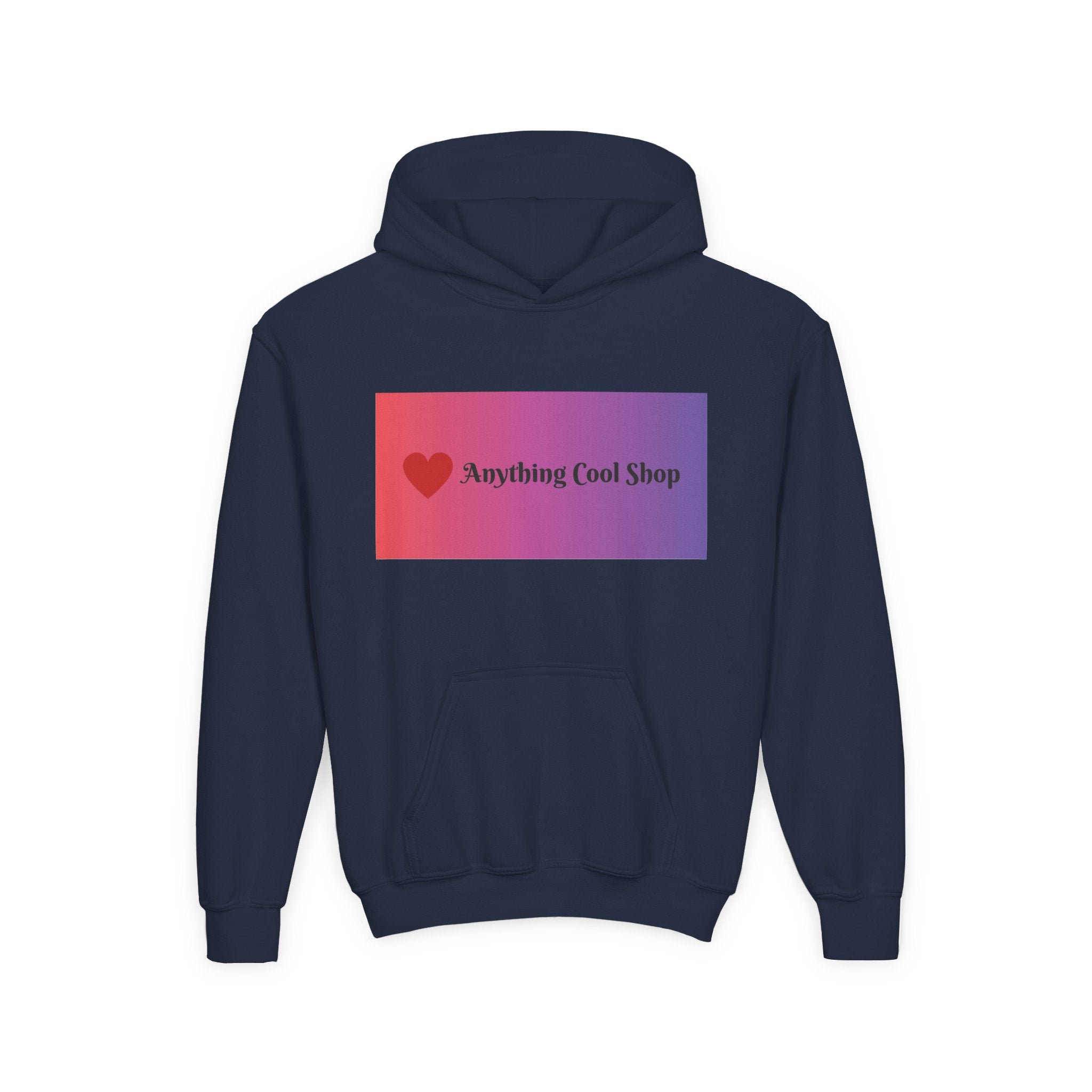Youth Hoodie — Gradient Heart "Anything Cool Shop" Logo