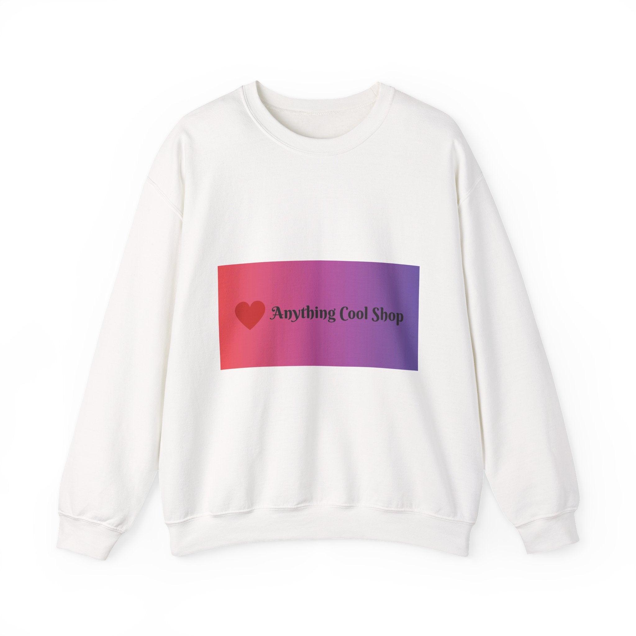 Crewneck Sweatshirt — Gradient Heart Logo "Anything Cool Shop"