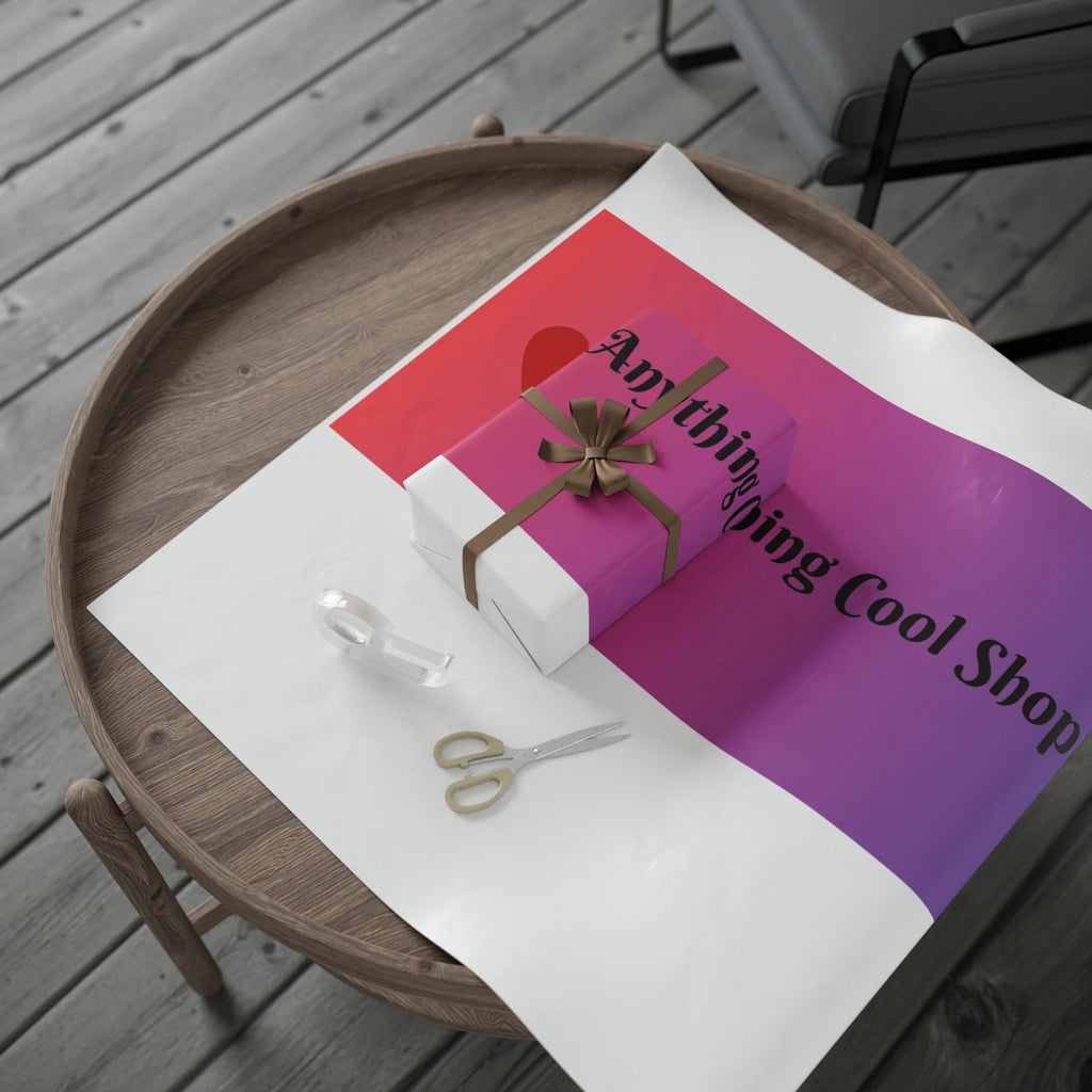 Custom Gradient Heart Wrapping Paper Roll – “Nothing but Love” Gift Wrap