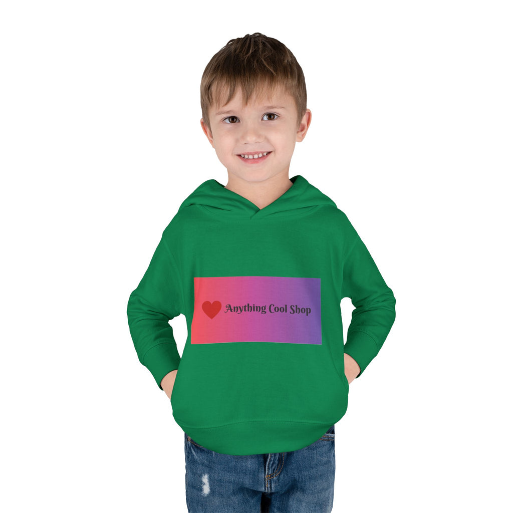 Toddler Hoodie with Gradient Heart Logo — "Anything Cool Shop" Fleece Pullover