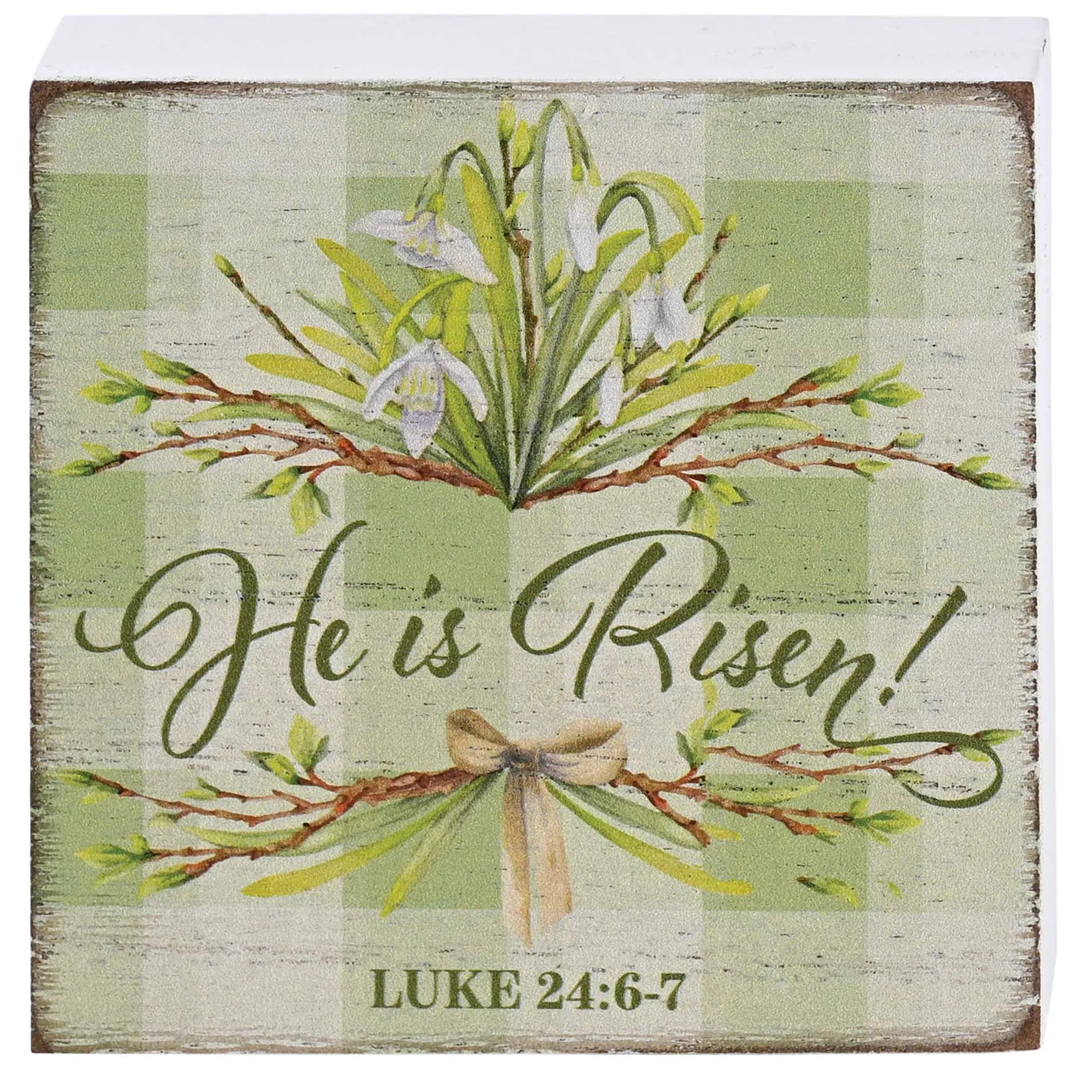 Tabletop Plaque He Is Risen Luke