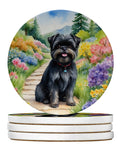 Spring Path Large Sandstone Coasters - Pack of 4 High-Quality Coasters