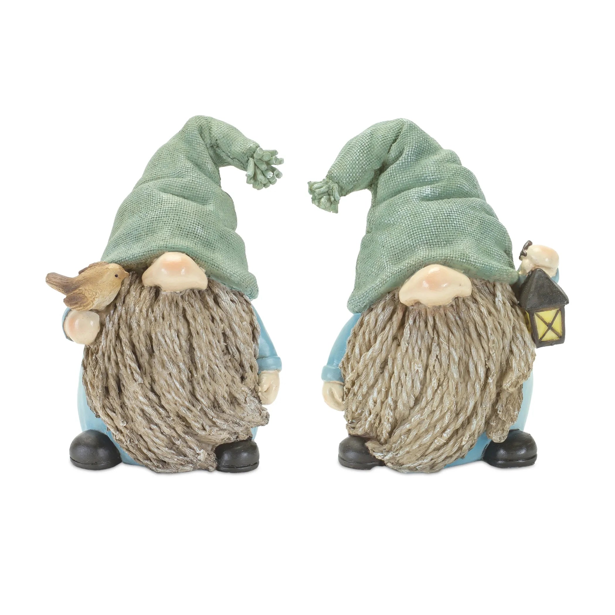 Gnome (Set of 4) 4.5"L x 6.25"H Resin