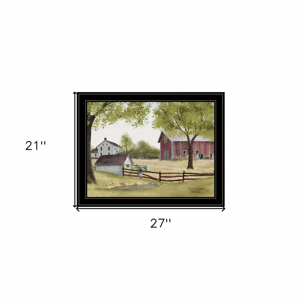 The Old Spring House 4 Black Framed Print Wall Art