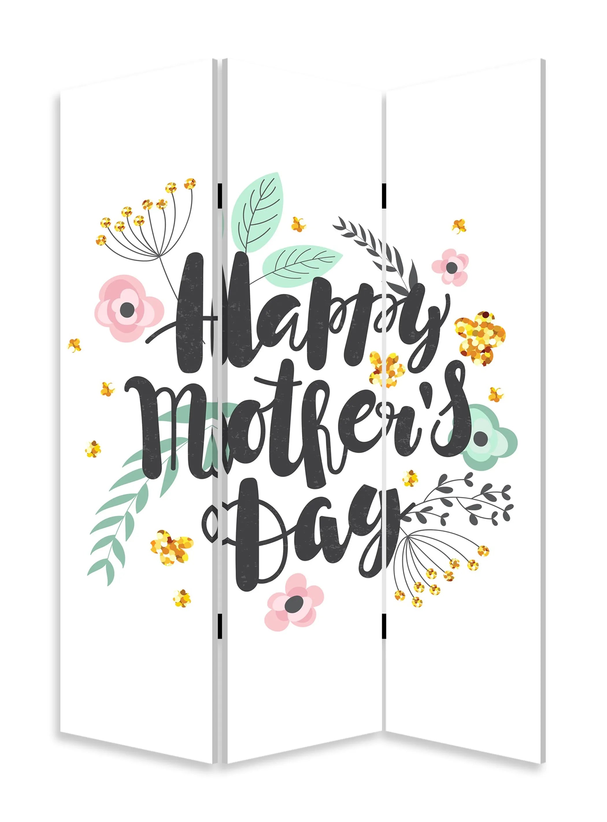 Sweet Floral Room Divider - Mother's Day Three Panel Screen