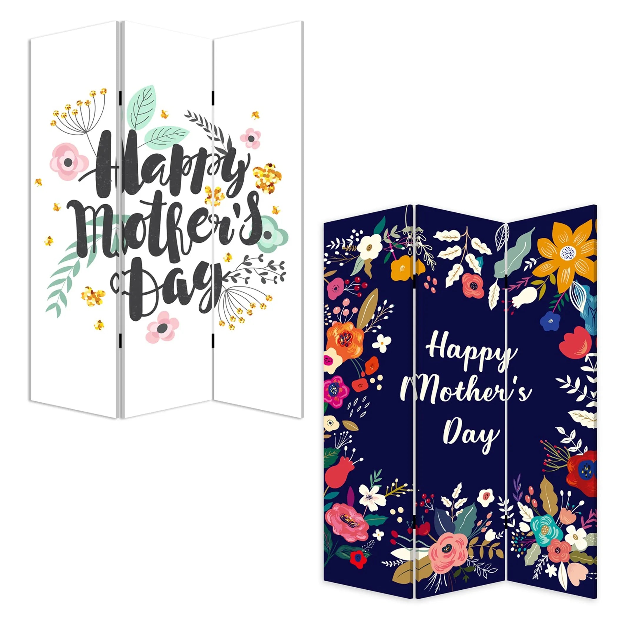 Sweet Floral Room Divider - Mother's Day Three Panel Screen