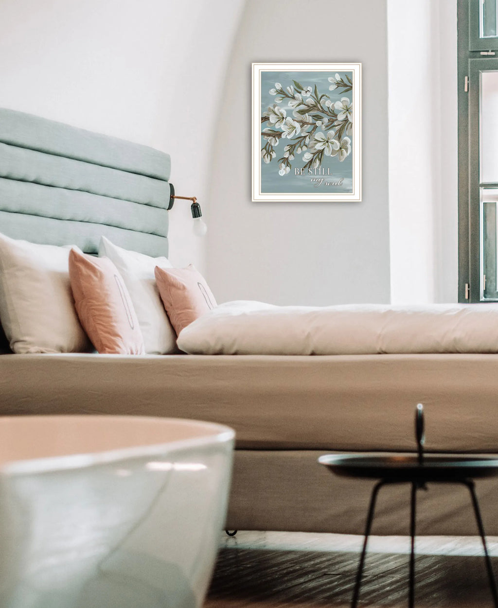 Spring Be Still White Framed Print Wall Art