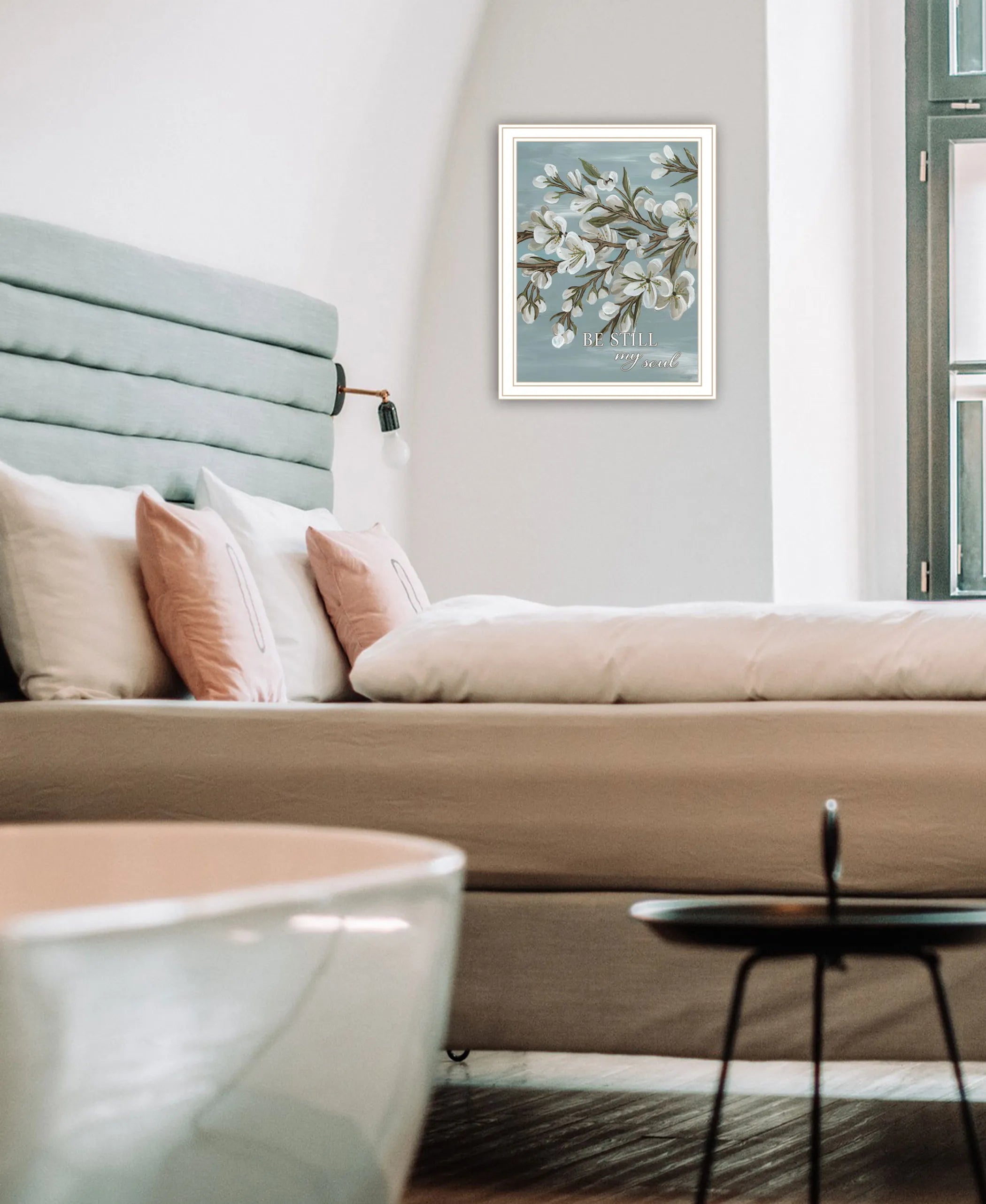 Spring Be Still White Framed Print Wall Art