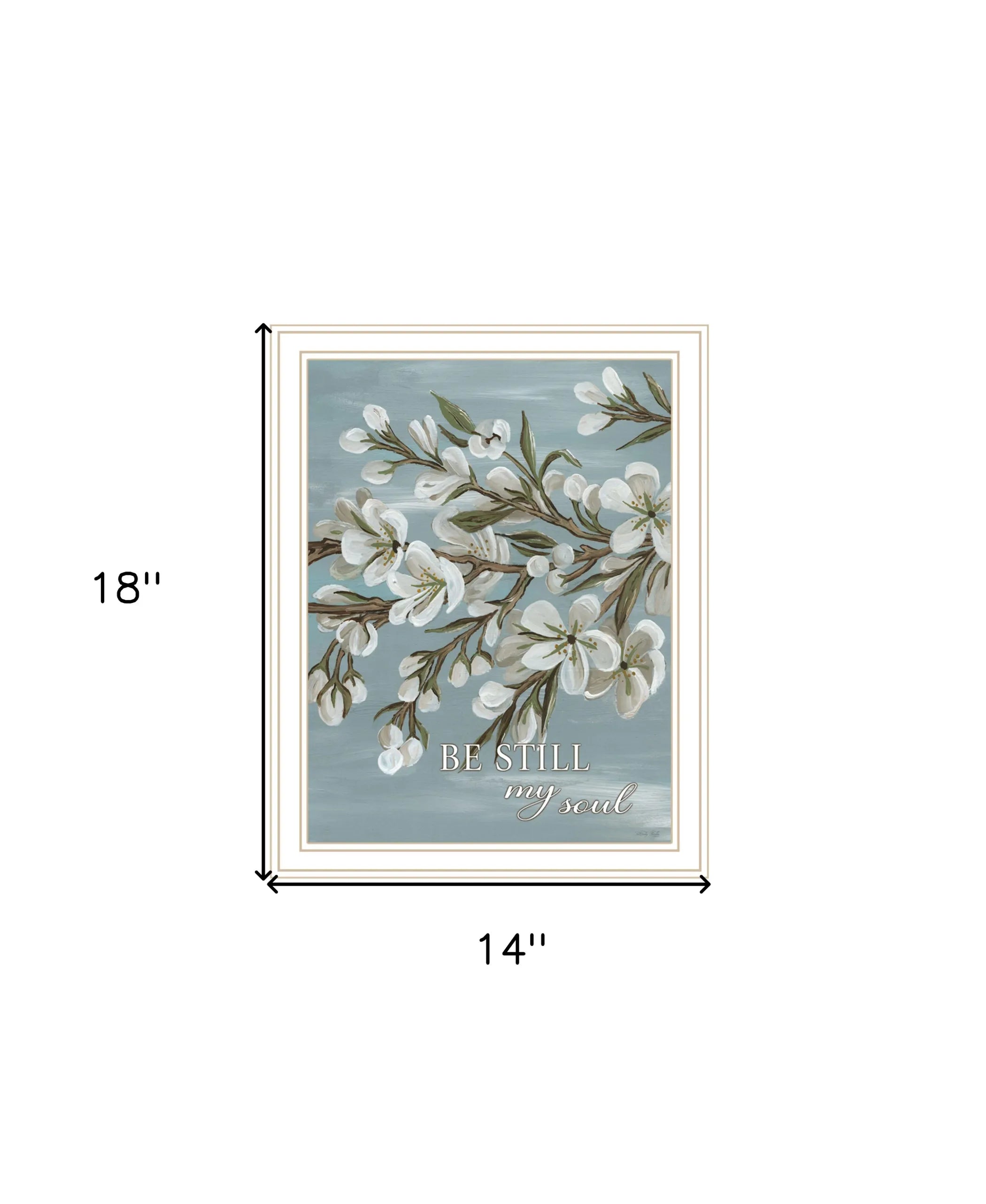 Spring Be Still White Framed Print Wall Art