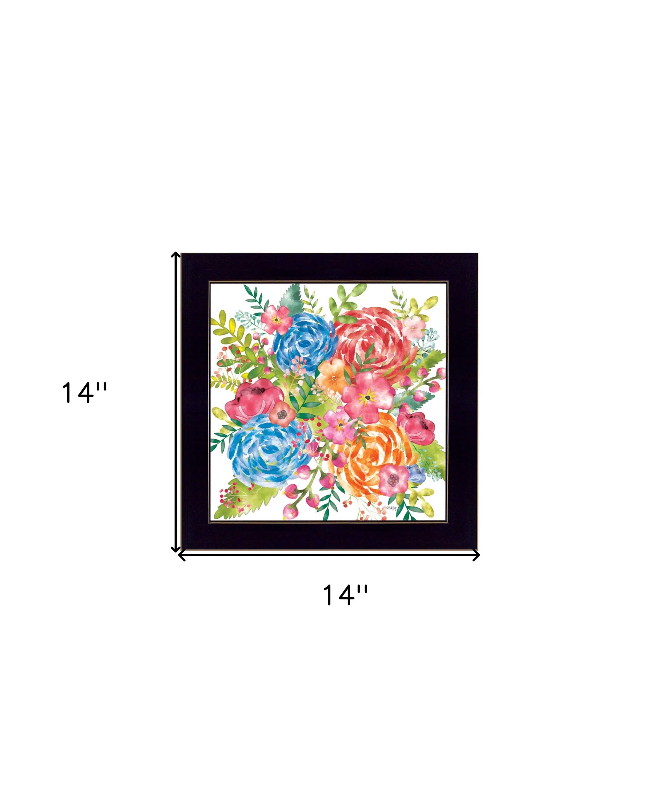 Spring Floral Black Framed Print Wall Art