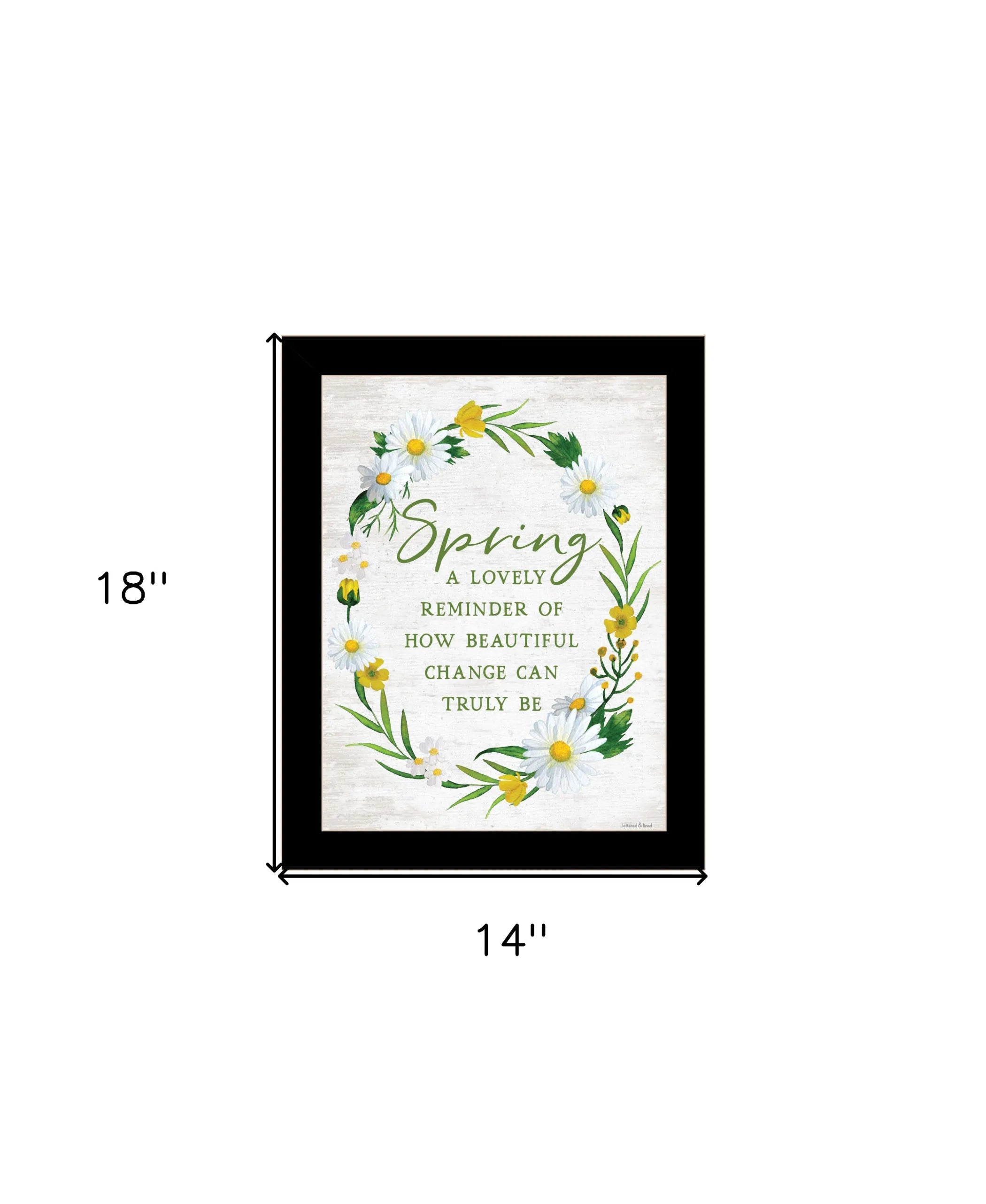 Spring Reminder Black Framed Print Wall Art