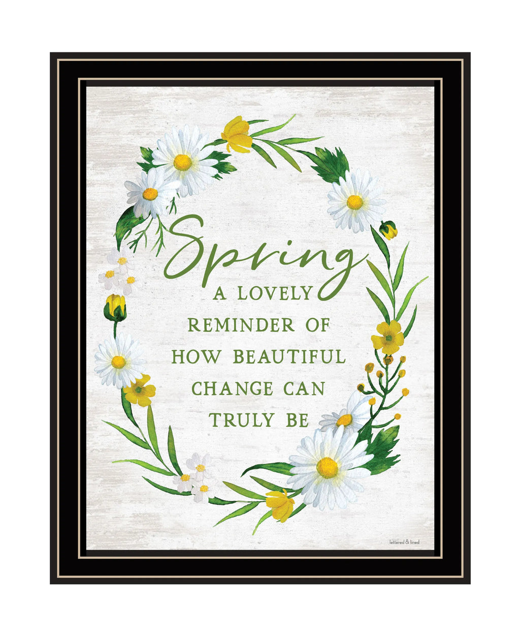 Spring Reminder Black Framed Print Wall Art