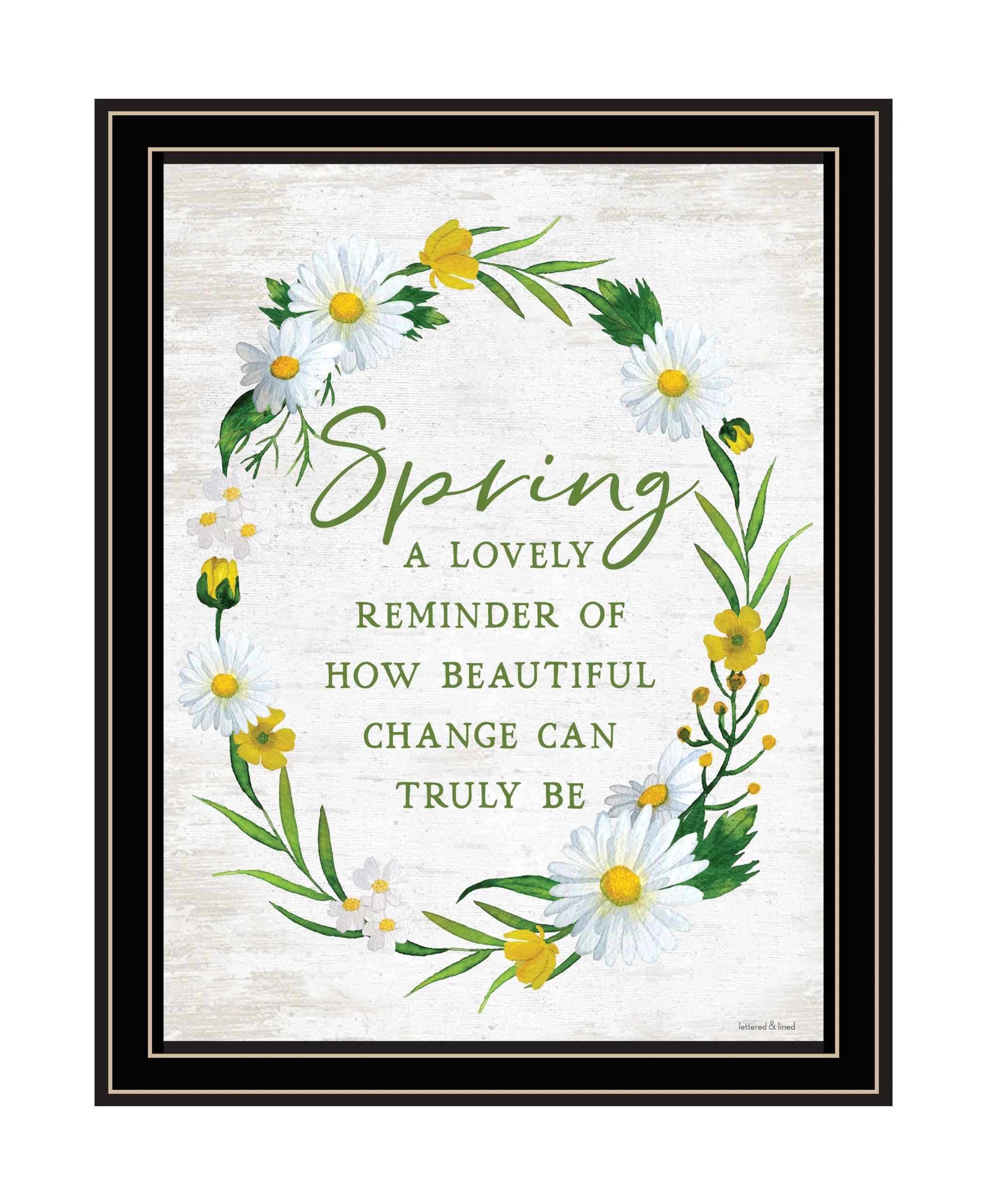 Spring Reminder Black Framed Print Wall Art