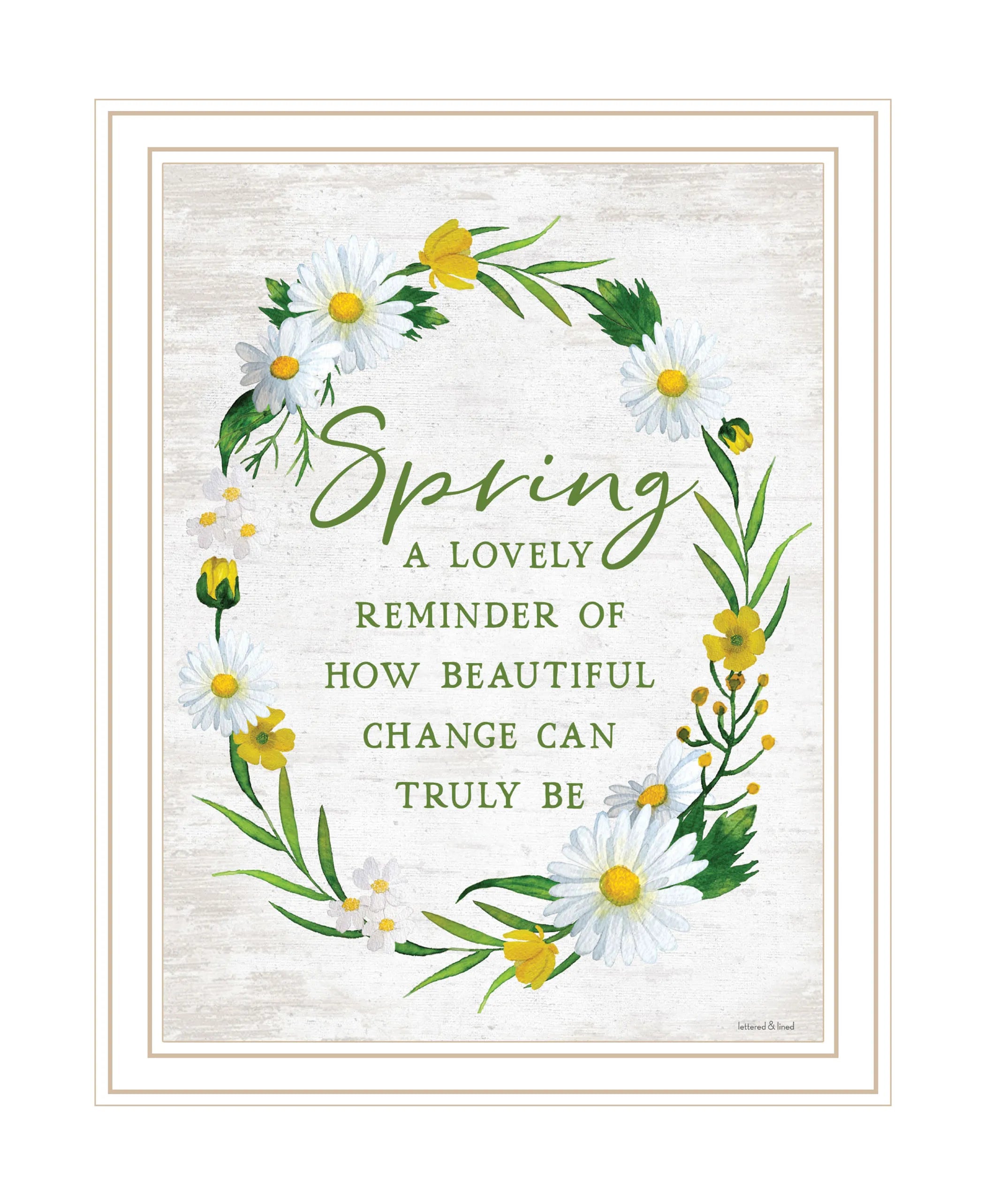 Spring Reminder White Framed Print Wall Art