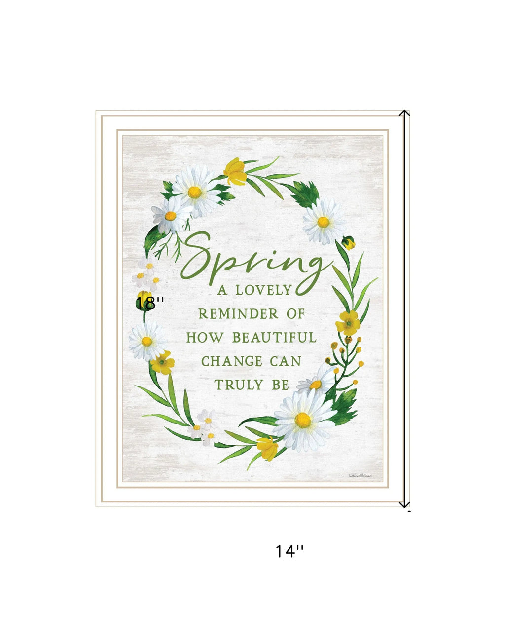 Spring Reminder White Framed Print Wall Art