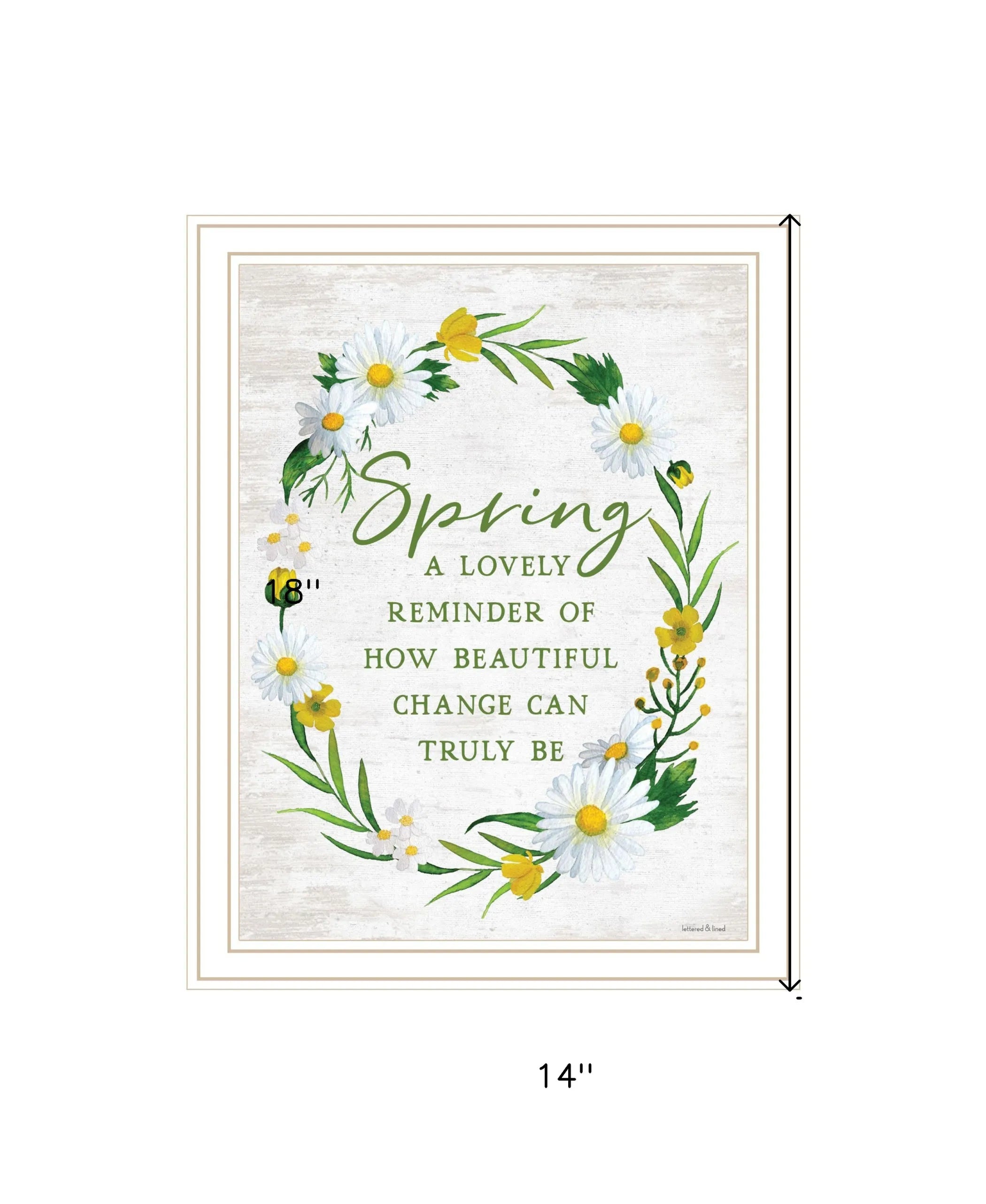 Spring Reminder White Framed Print Wall Art