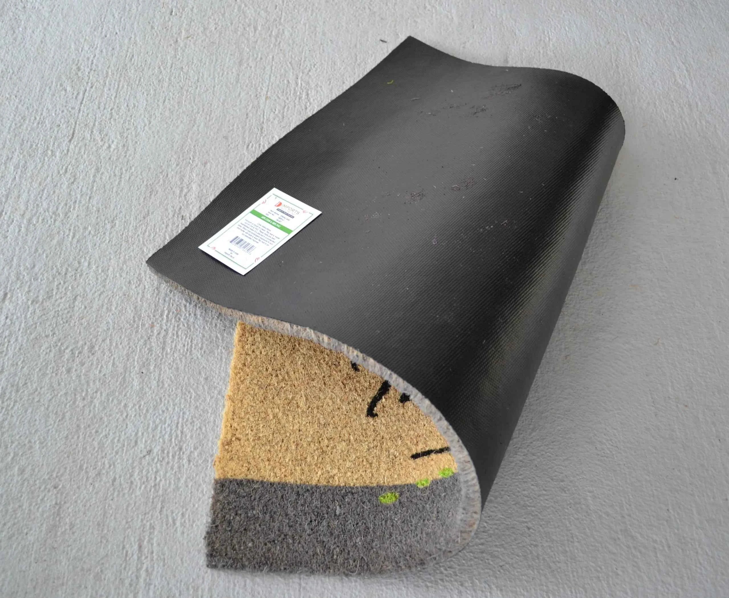 18" X 30" Beige and Black Coir Bicycle Outdoor Spring Door Mat