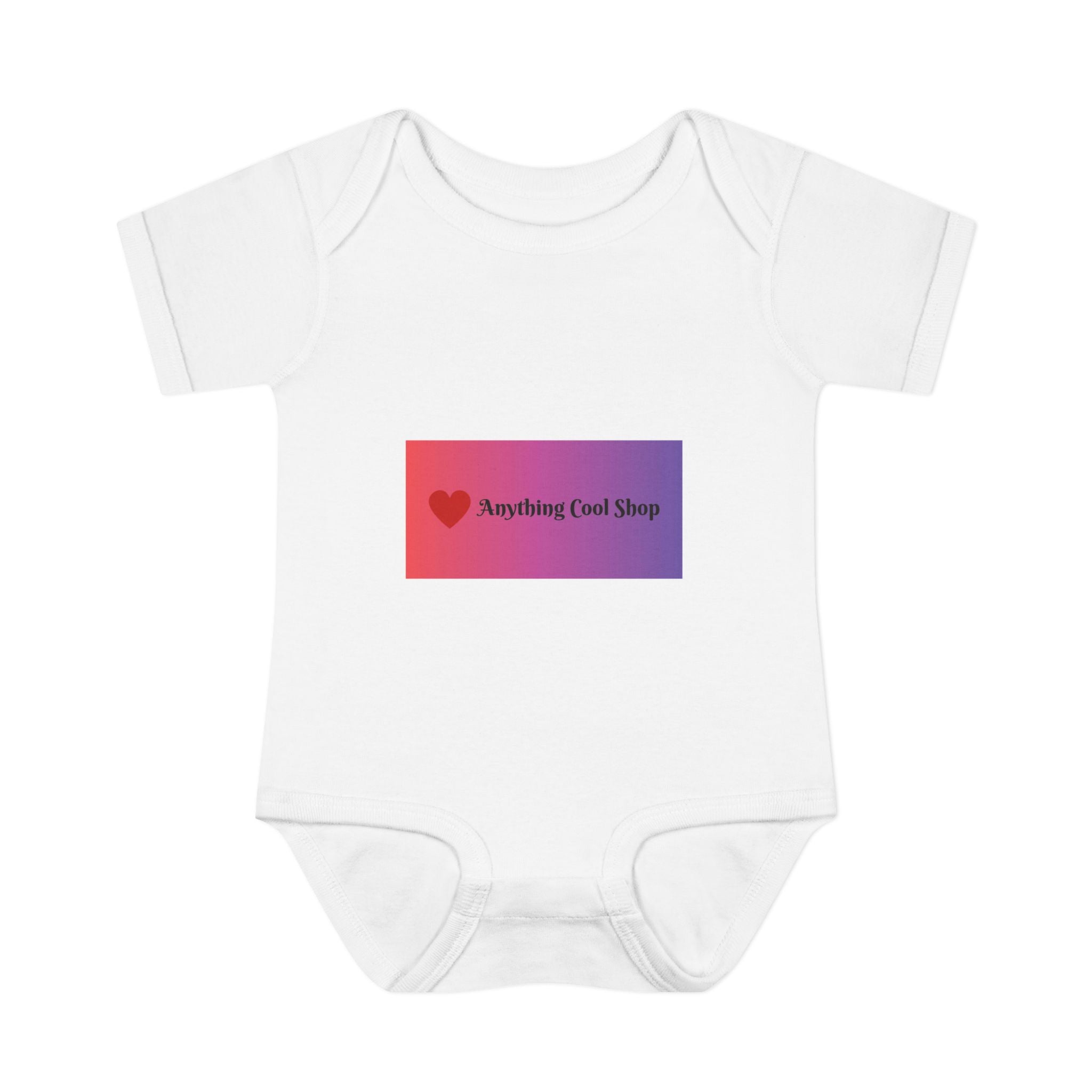 Infant Bodysuit - Gradient Heart Logo "Anything Cool Shop" Baby Onesie
