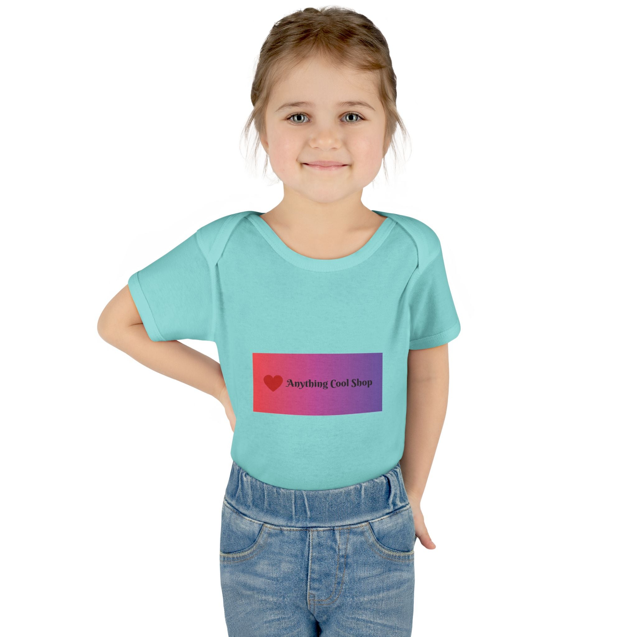 Infant Bodysuit - Gradient Heart Logo "Anything Cool Shop" Baby Onesie