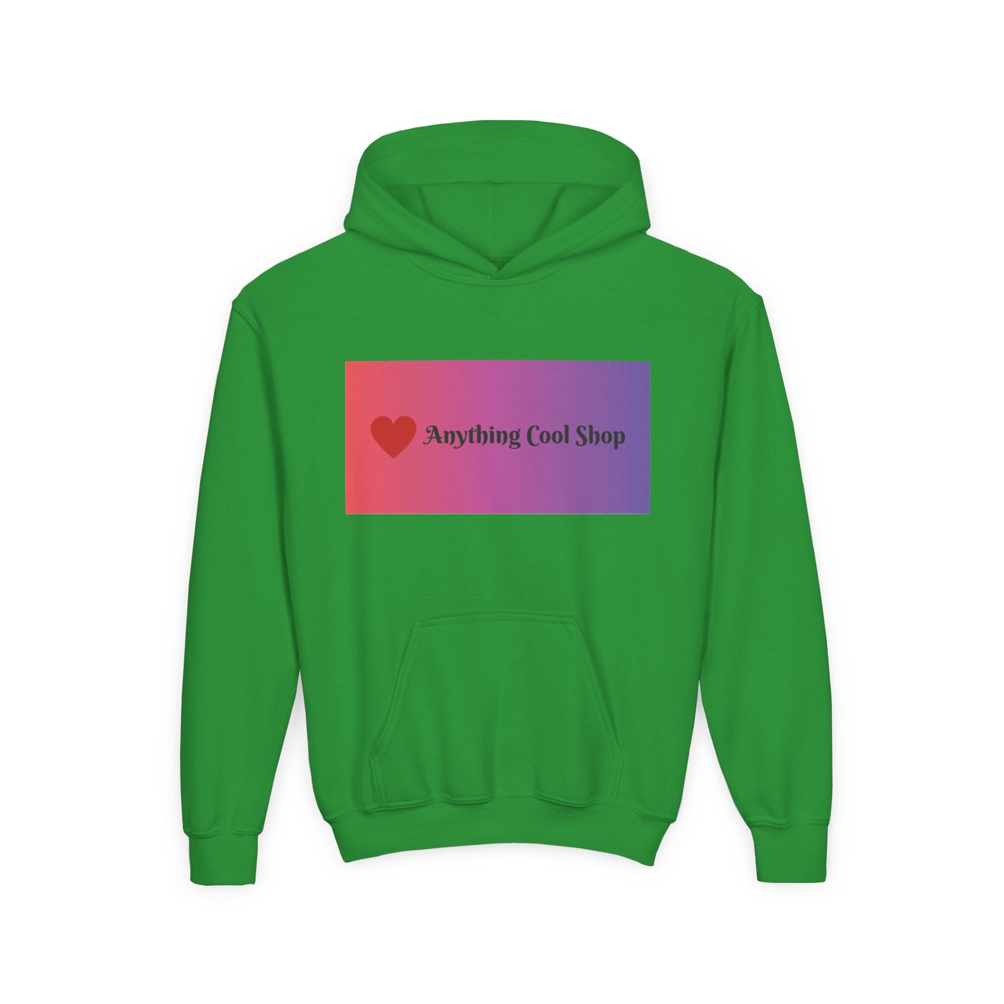 Youth Hoodie — Gradient Heart "Anything Cool Shop" Logo