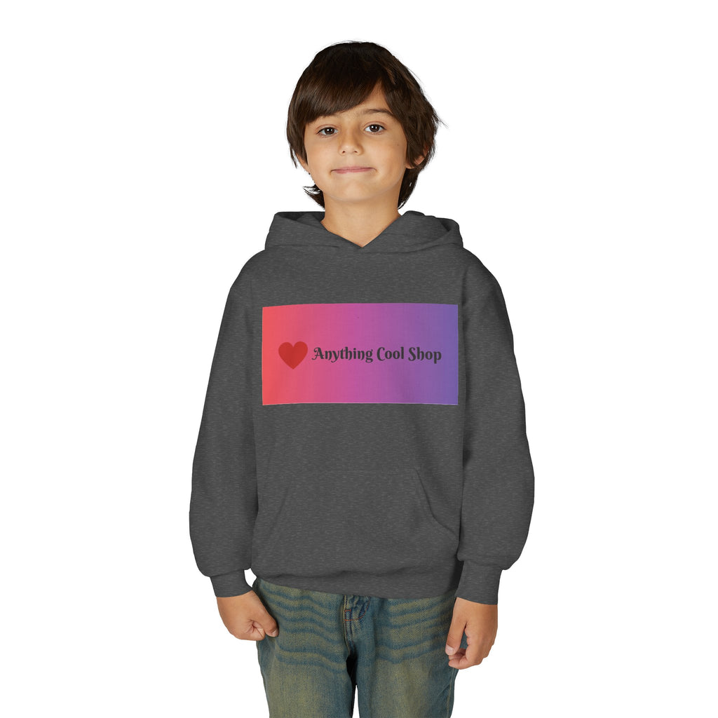 Youth Hoodie — Gradient Heart "Anything Cool Shop" Logo