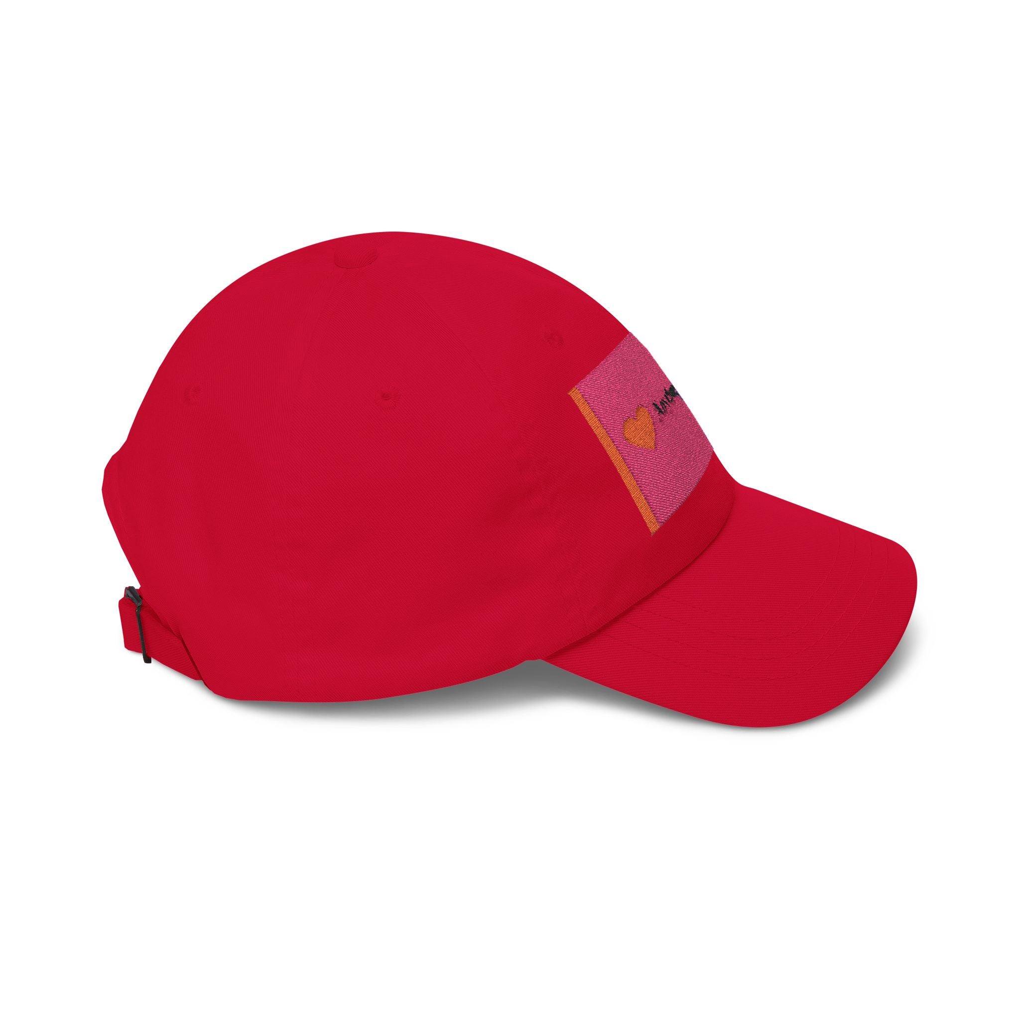 Dad Cap — Pink & Purple Heart Patch Embroidered "Anything Cool Stuff"