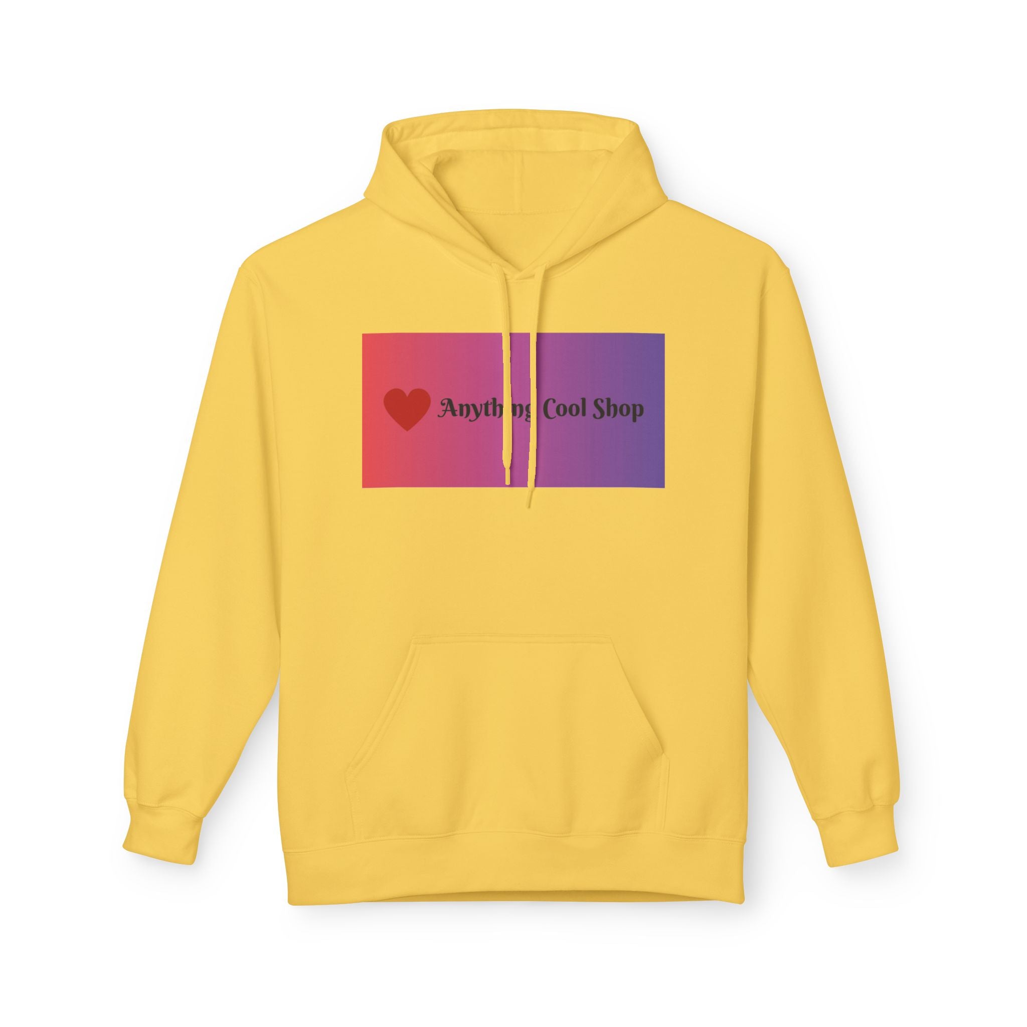 Cool Shop Logo Hoodie — Gradient Heart Graphic Pullover