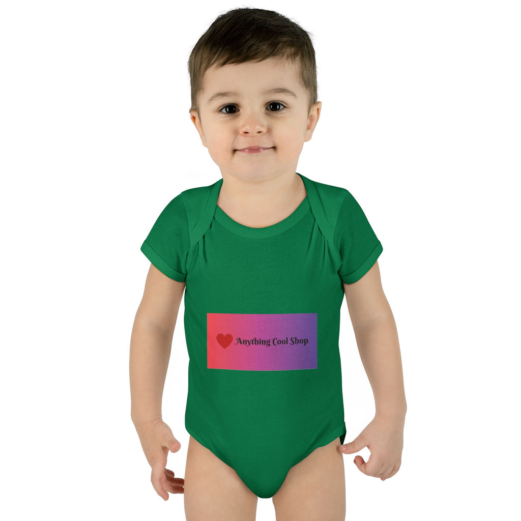 Infant Bodysuit - Gradient Heart Logo "Anything Cool Shop" Baby Onesie