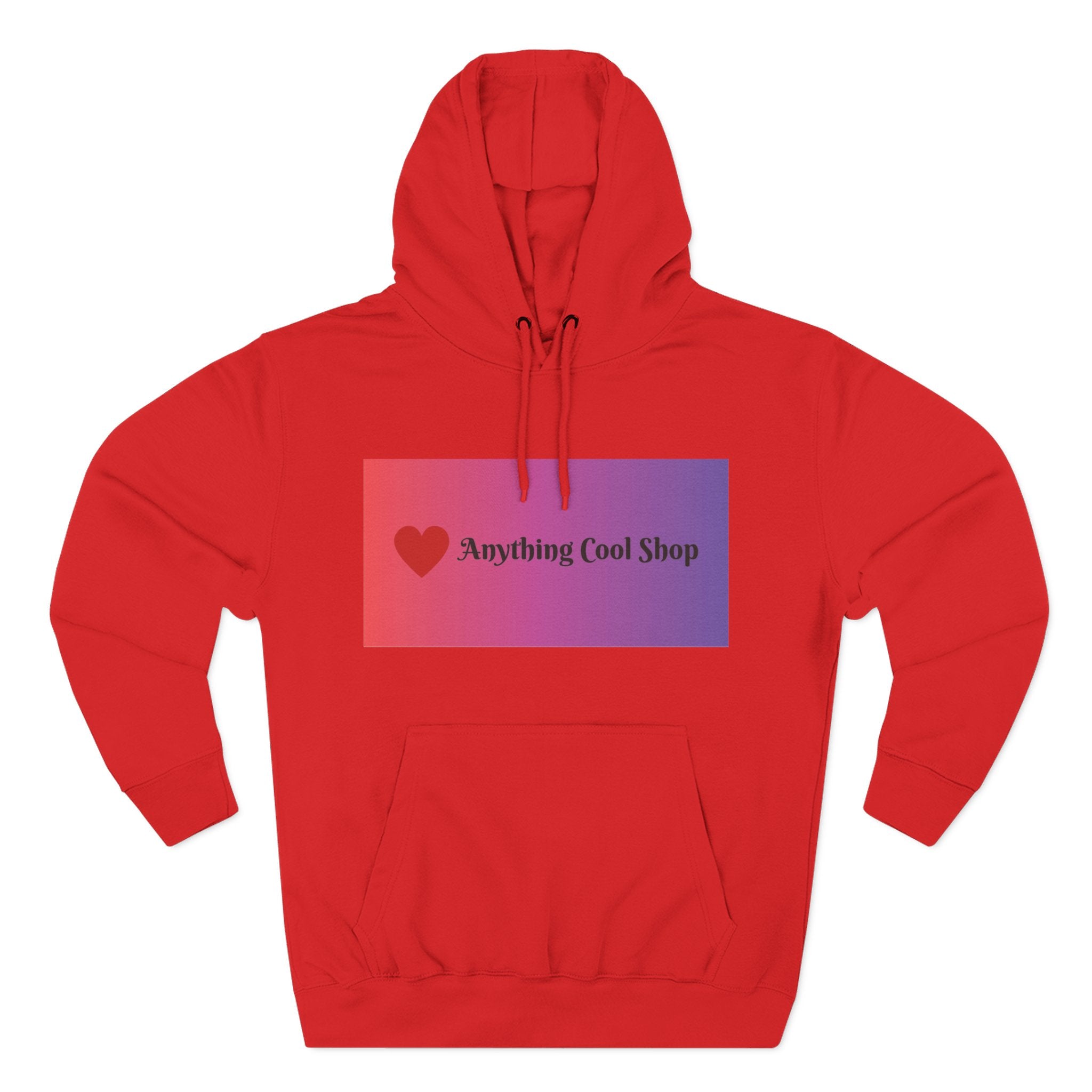 Gradient Heart Logo Hoodie — "Anything Cool Shop" Fleece Pullover
