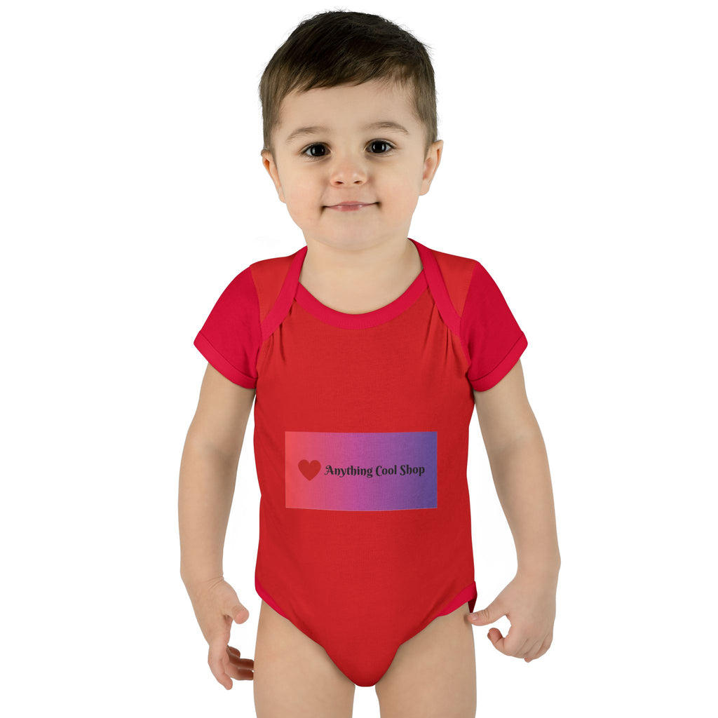 Infant Bodysuit - Gradient Heart Logo "Anything Cool Shop" Baby Onesie