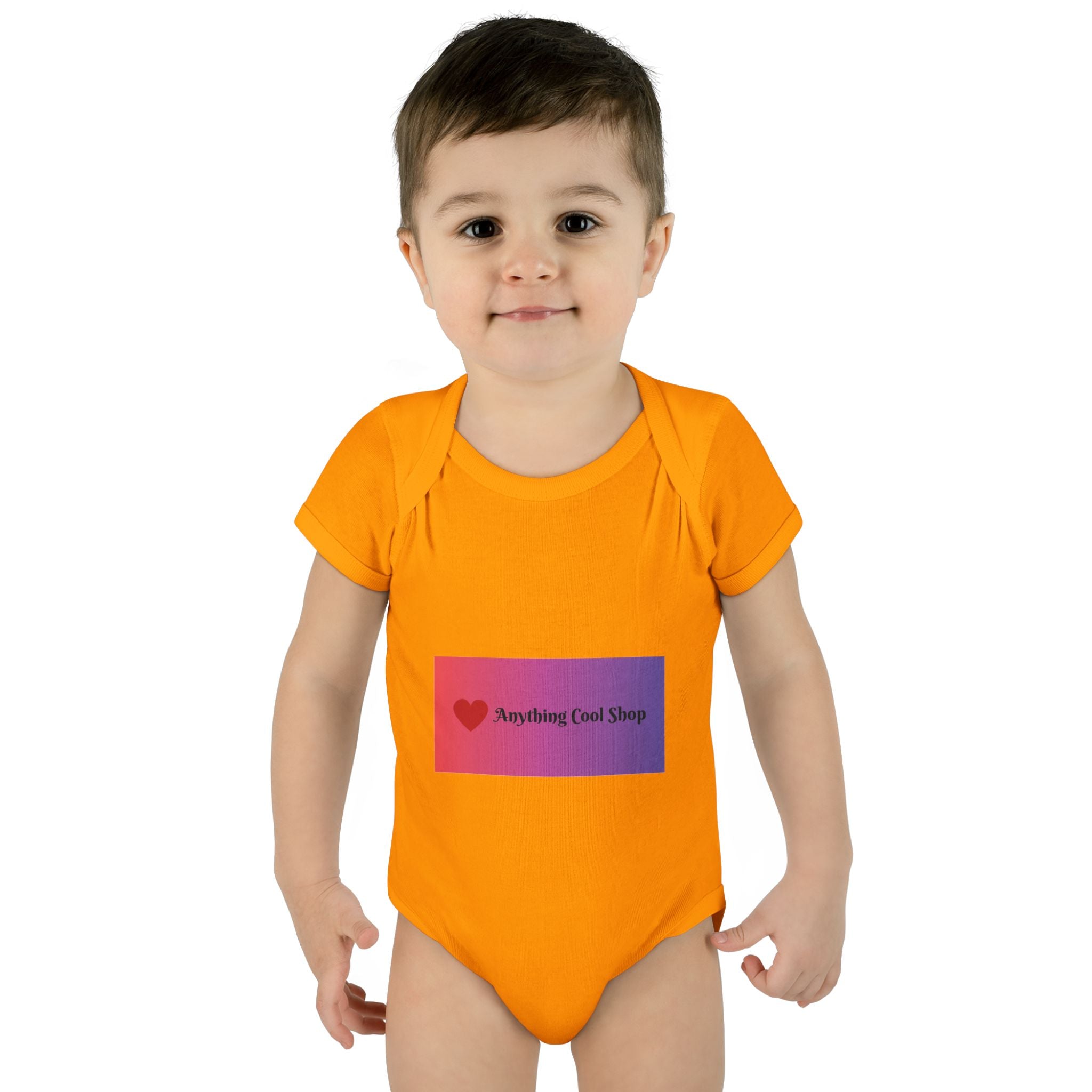 Infant Bodysuit - Gradient Heart Logo "Anything Cool Shop" Baby Onesie