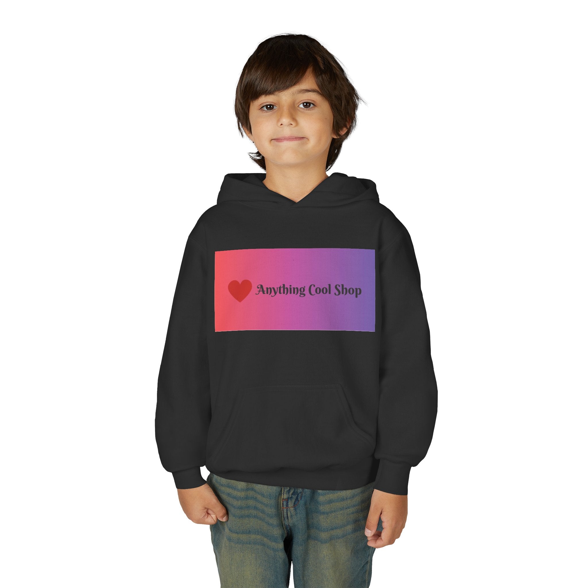 Youth Hoodie — Gradient Heart "Anything Cool Shop" Logo