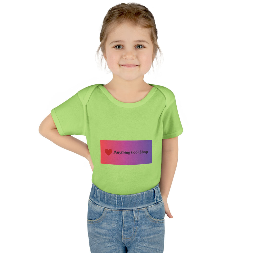 Infant Bodysuit - Gradient Heart Logo "Anything Cool Shop" Baby Onesie