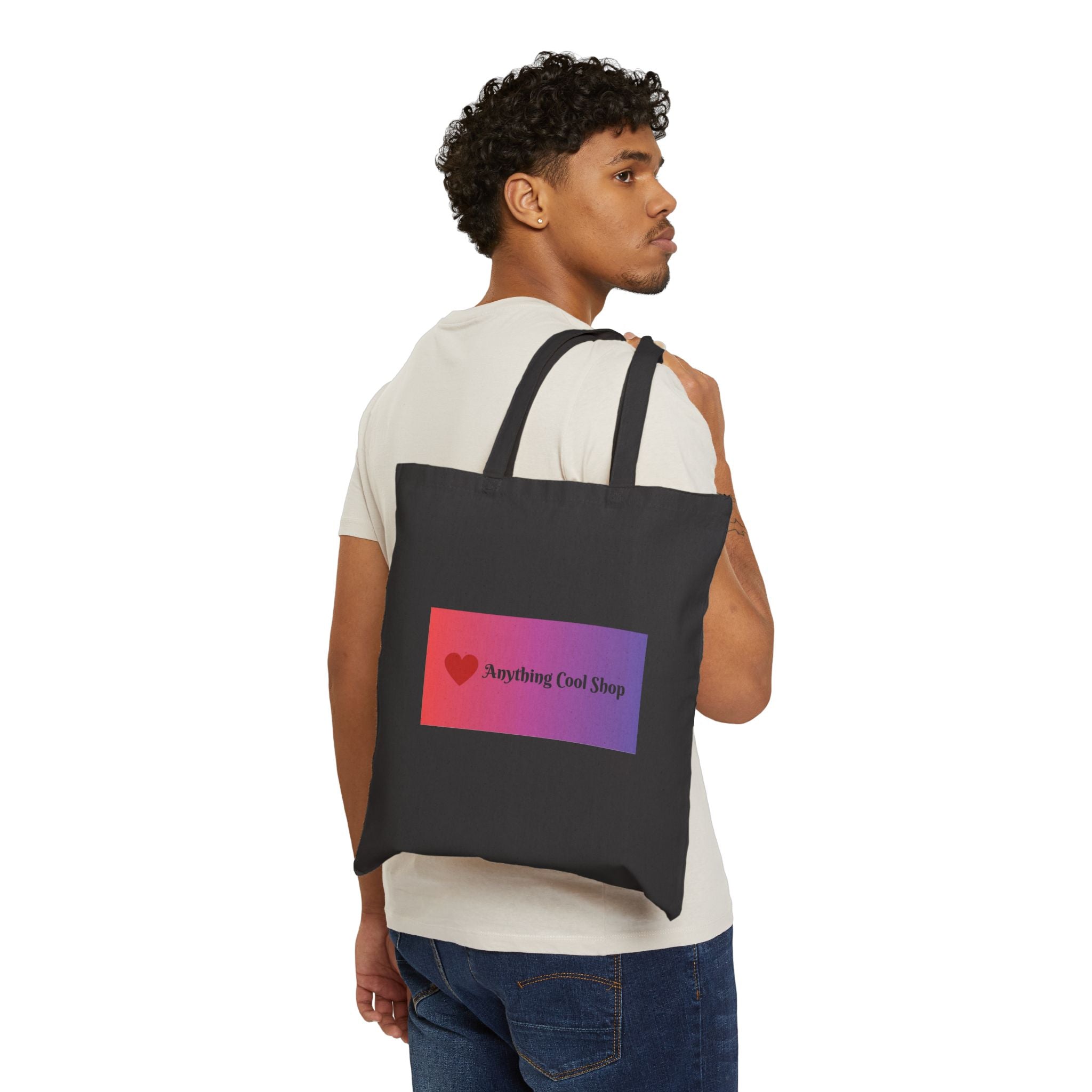 Canvas Tote Bag — Gradient 'Anything Cool Shop' Logo Tote