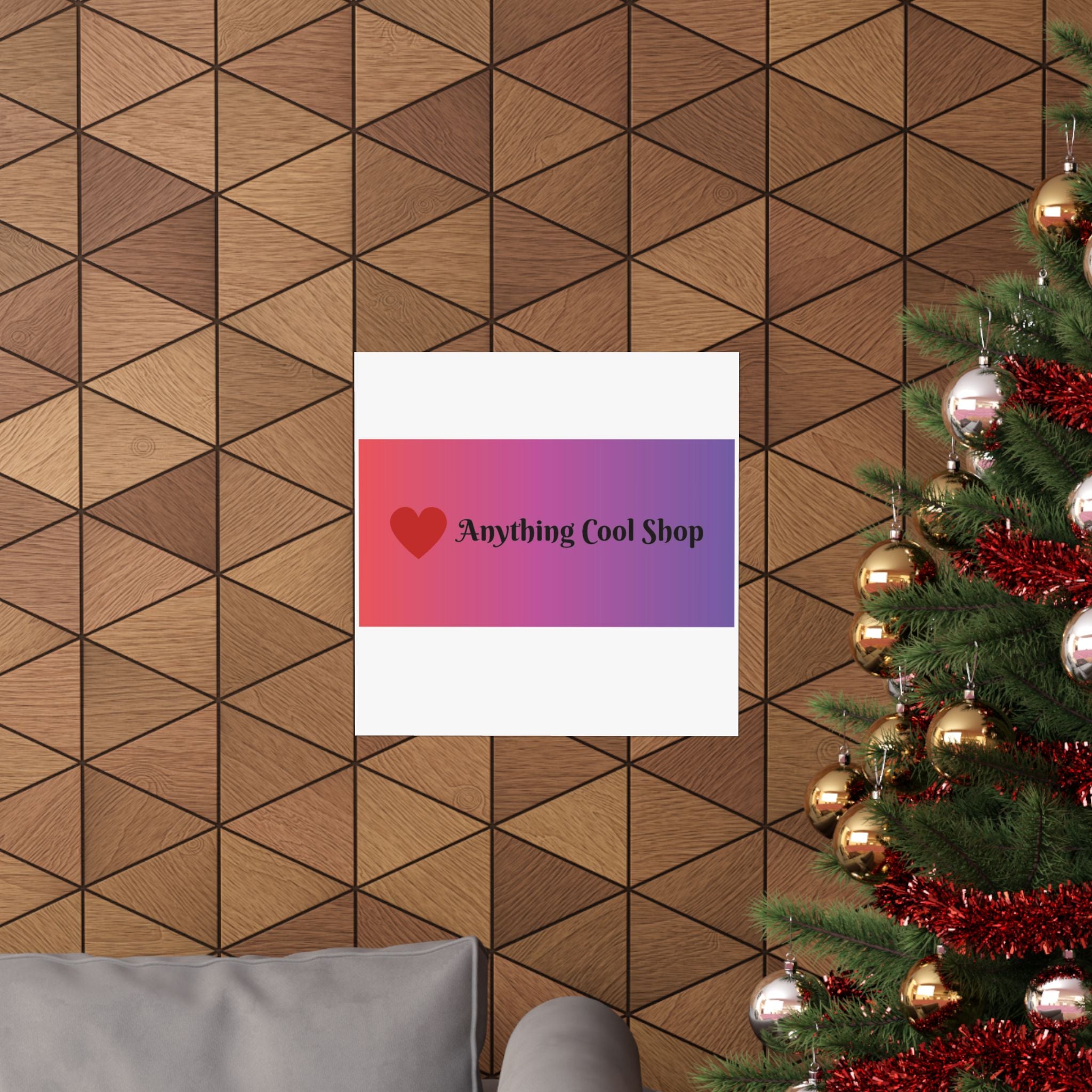 Gradient Heart Poster — "Anything Cool Shop" Matte Vertical Wall Art
