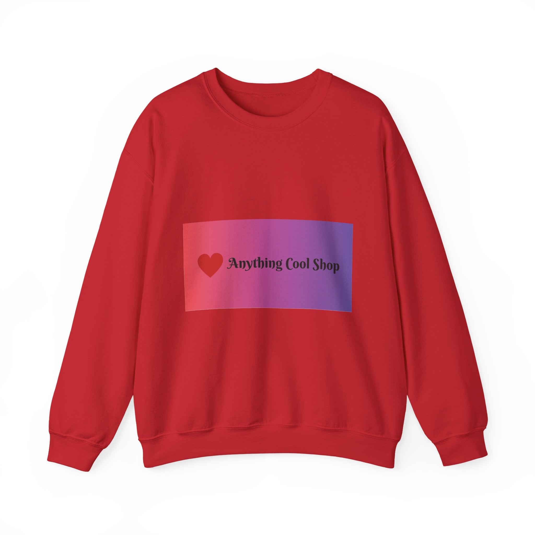 Crewneck Sweatshirt — Gradient Heart Logo "Anything Cool Shop"